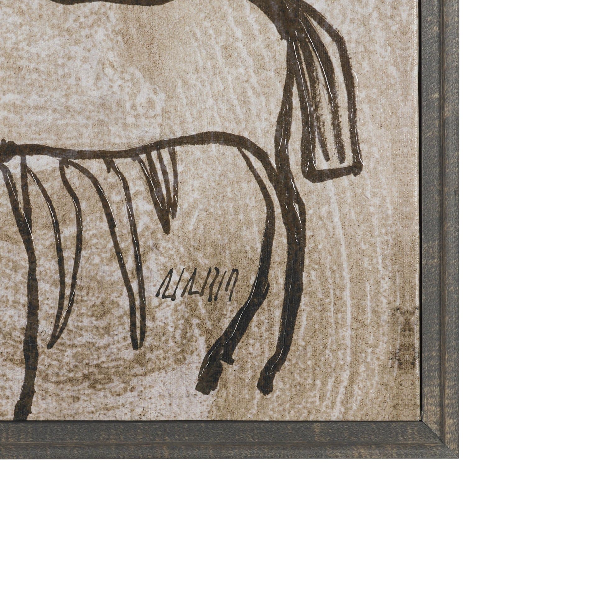 Buckskin by Mercana Studio Hand-Embellished Textured Framed Canvas Artwork — product photograph
