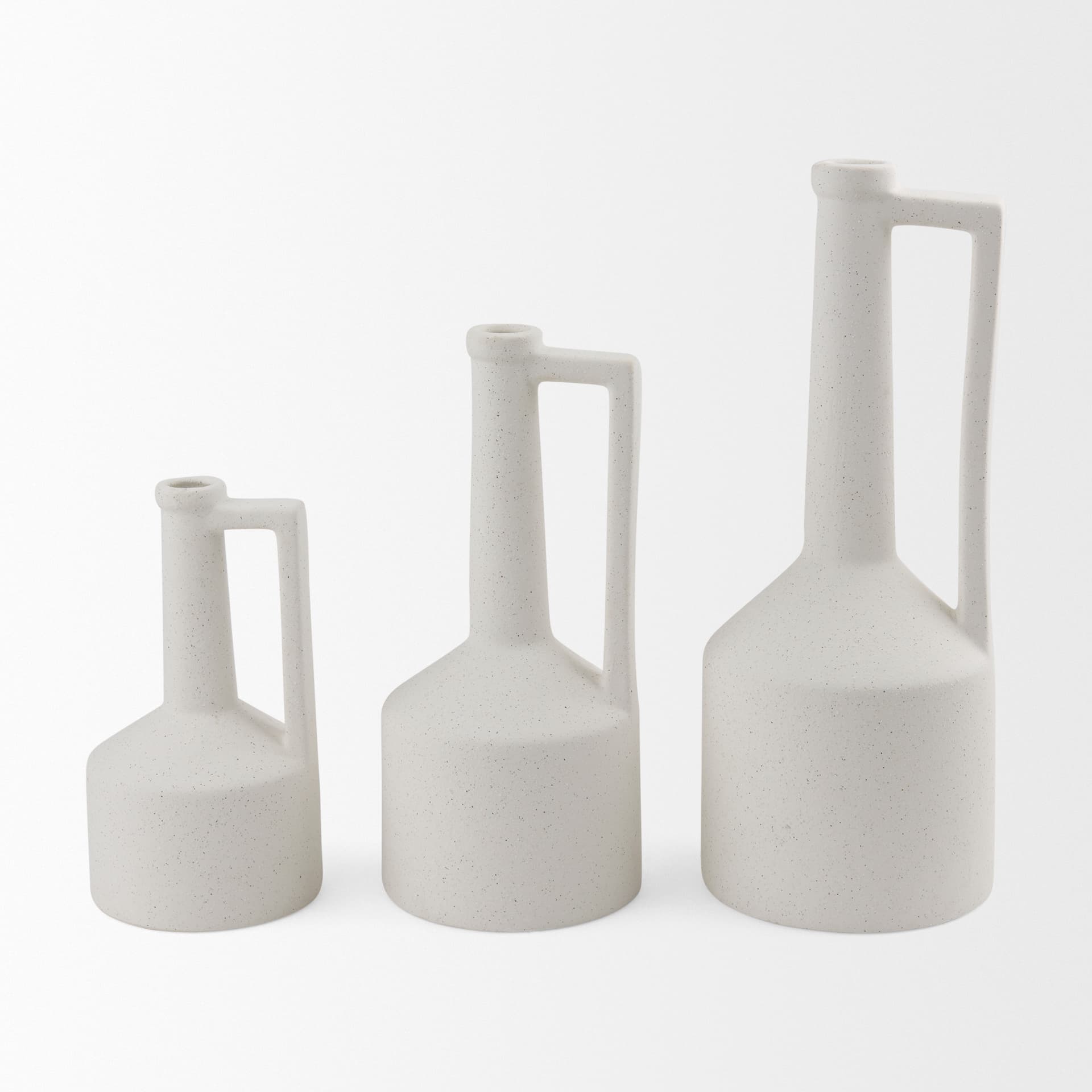 Burton 14.2H Medium White Ceramic Jug Vase — product photograph