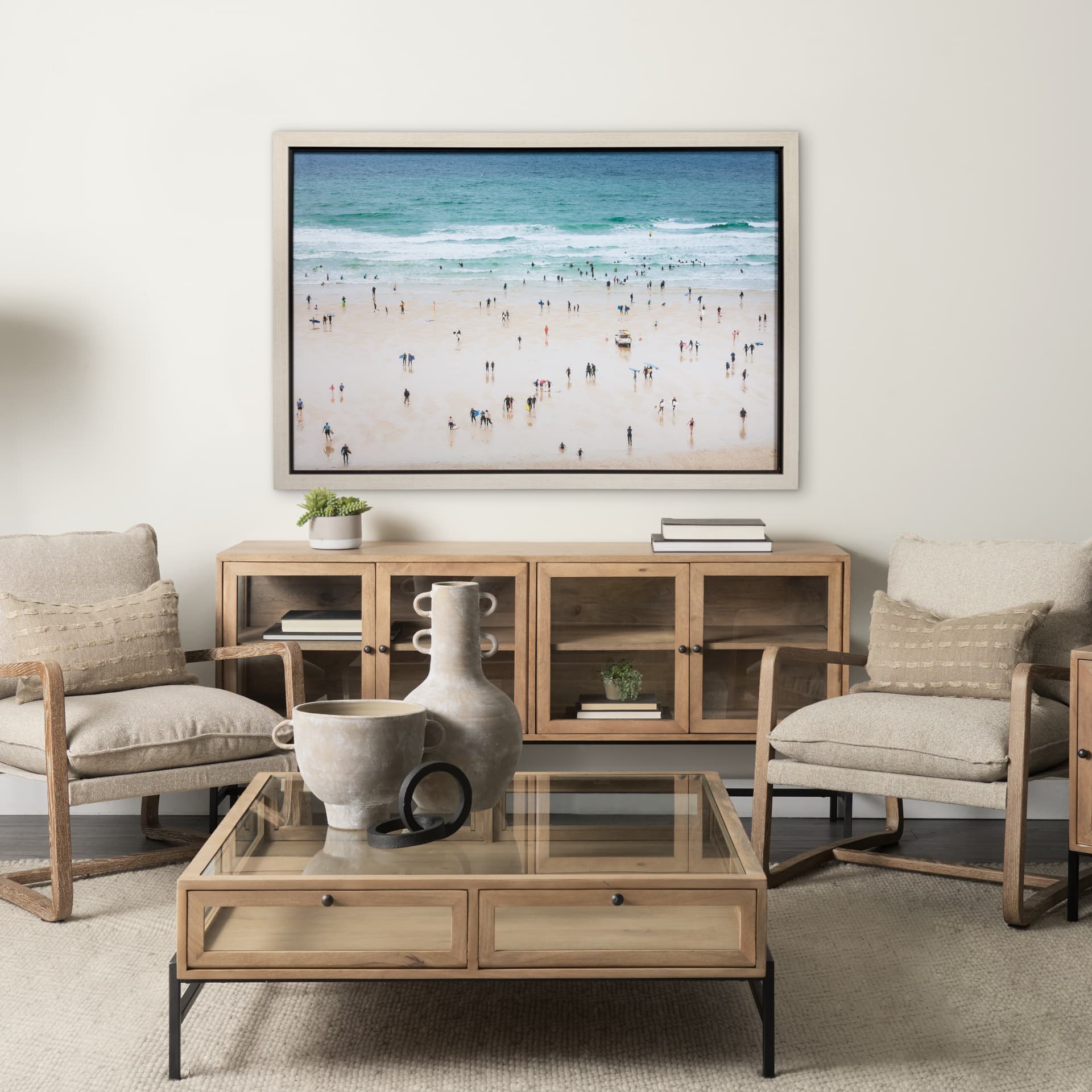 Summer Sands II by Joseph Eta a Framed Photo Art Print Matted under Glass — in a styled room