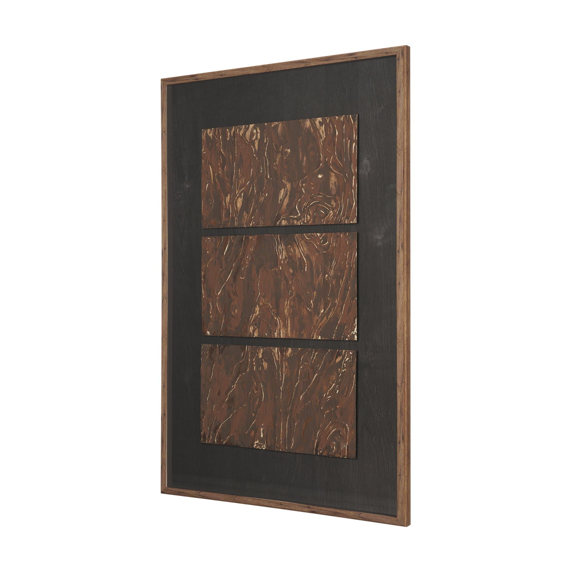 Ochre Drift by Mercana Studio Handmade Original Framed Artwork Matted under Glass — product photograph