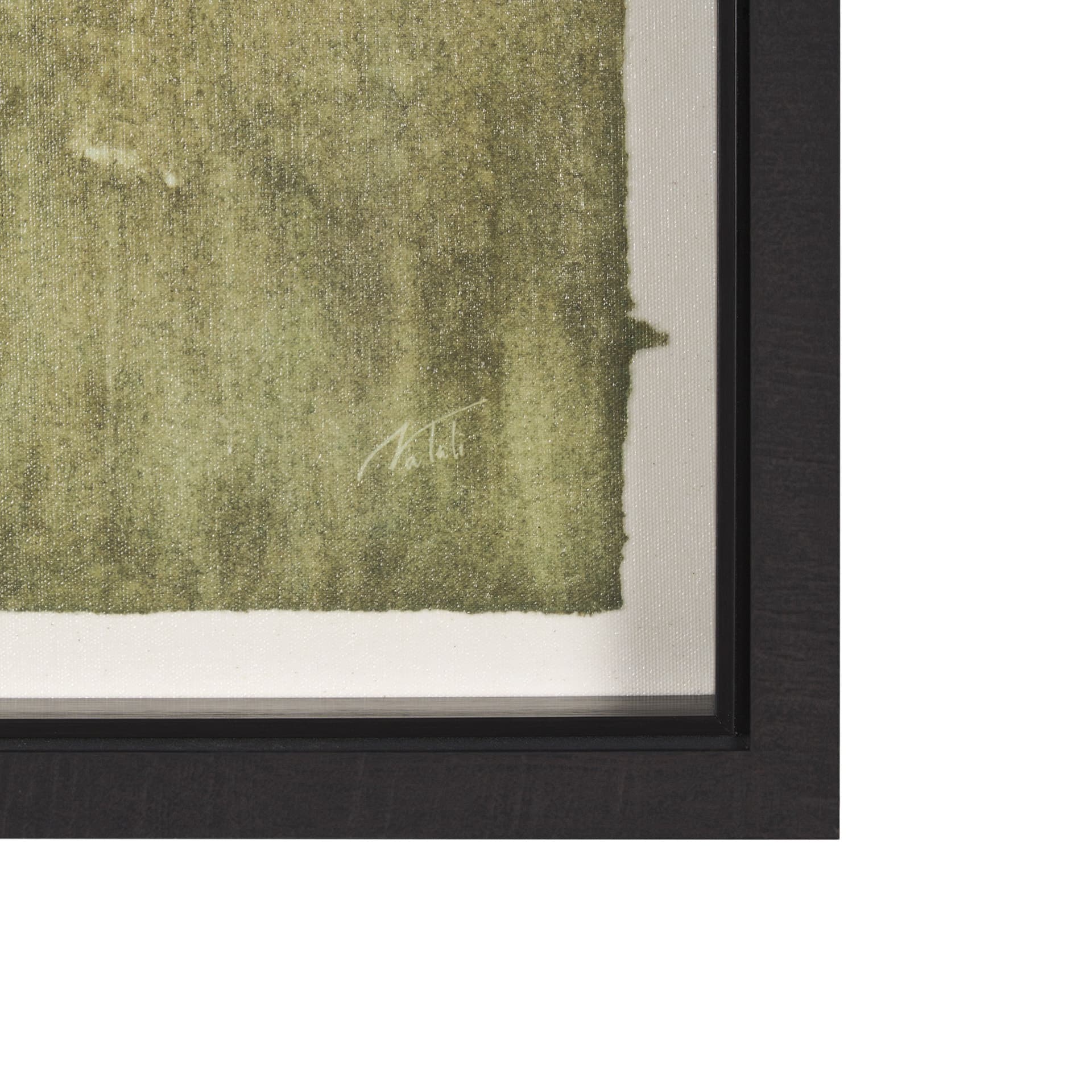 Rolling Fields II Hand Embellished Black Framed Watercolor Art Print on Paper Mounted with Backing — product photograph