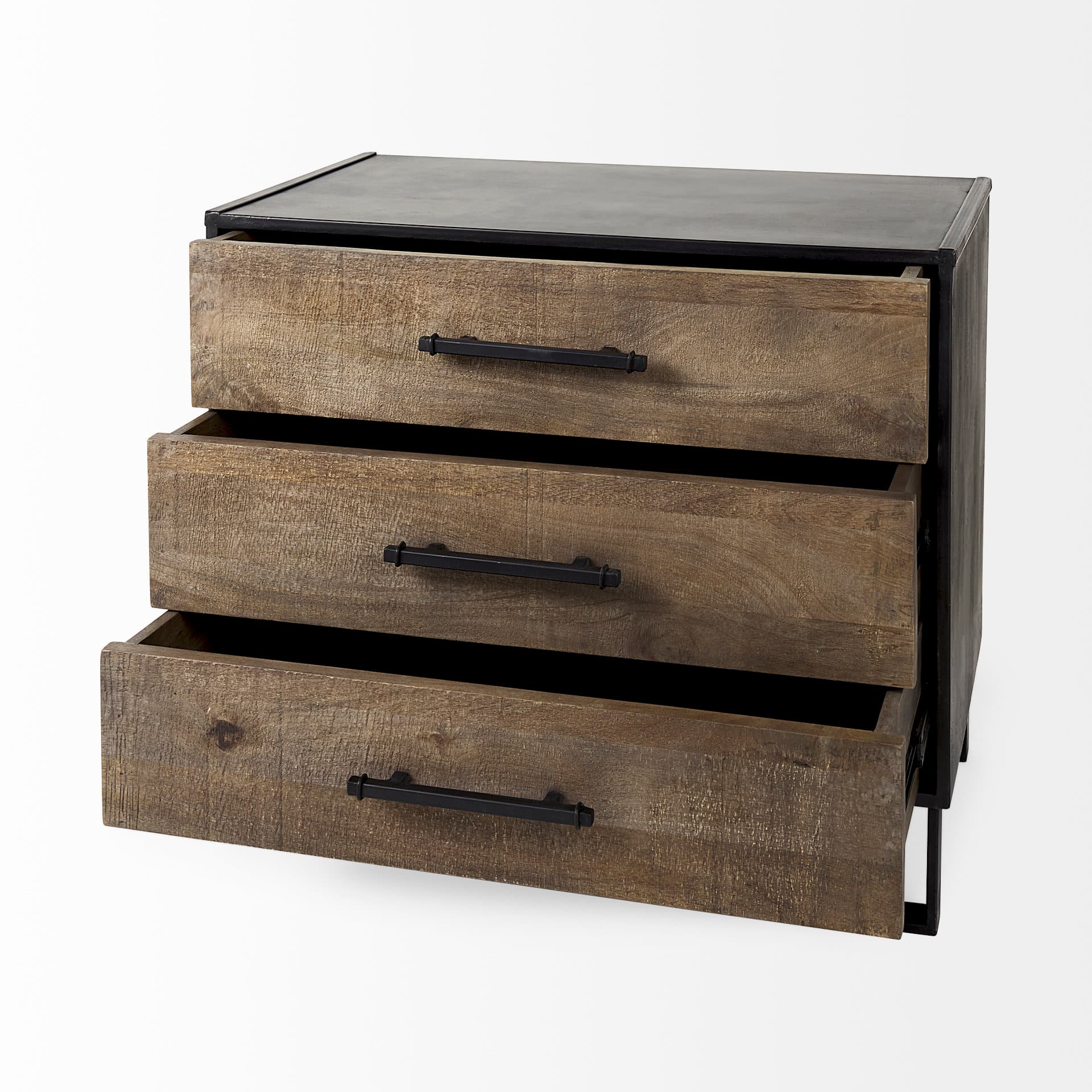 Alvin 34.5L x 21.5W x 30.0H Wood W/Metal Framing Accent Cabinet — product photograph