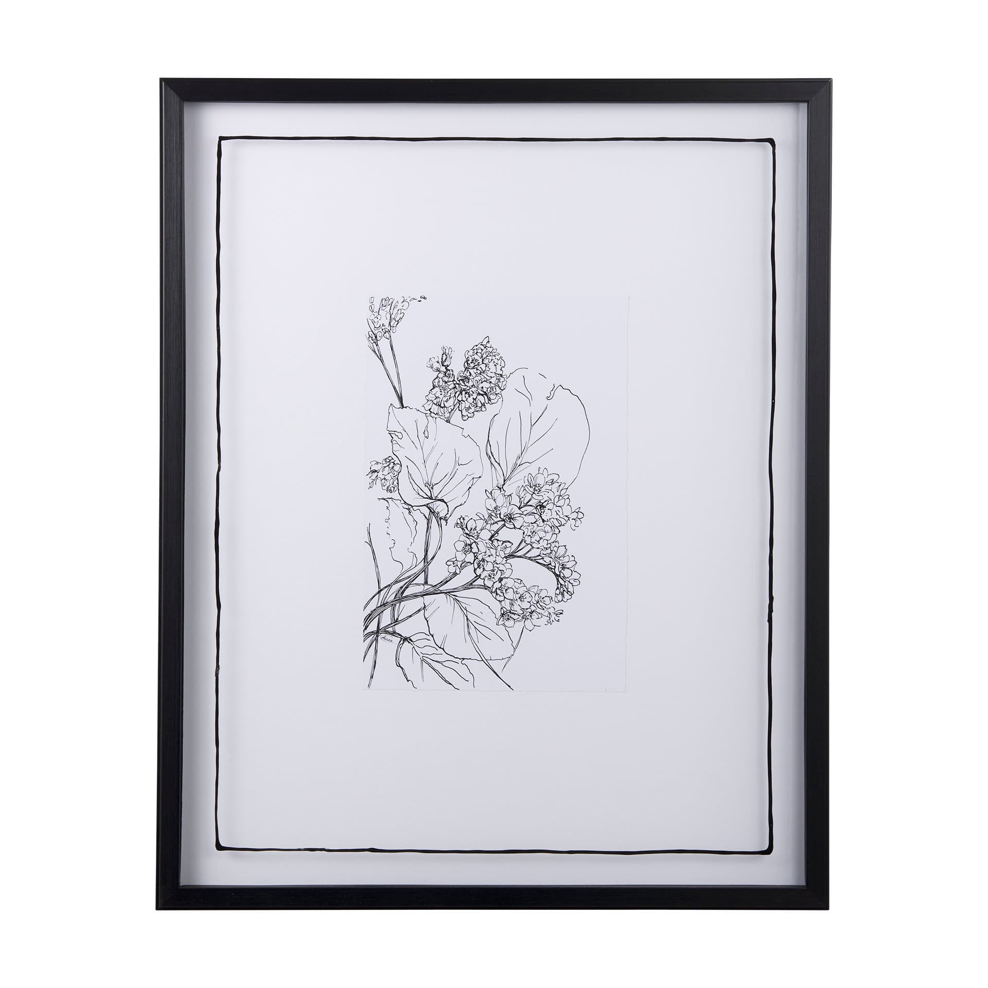 Spring Blooming VII by Mercana Studio Hand Embellished Textured Framed Art Print Matted under Glass — product photograph