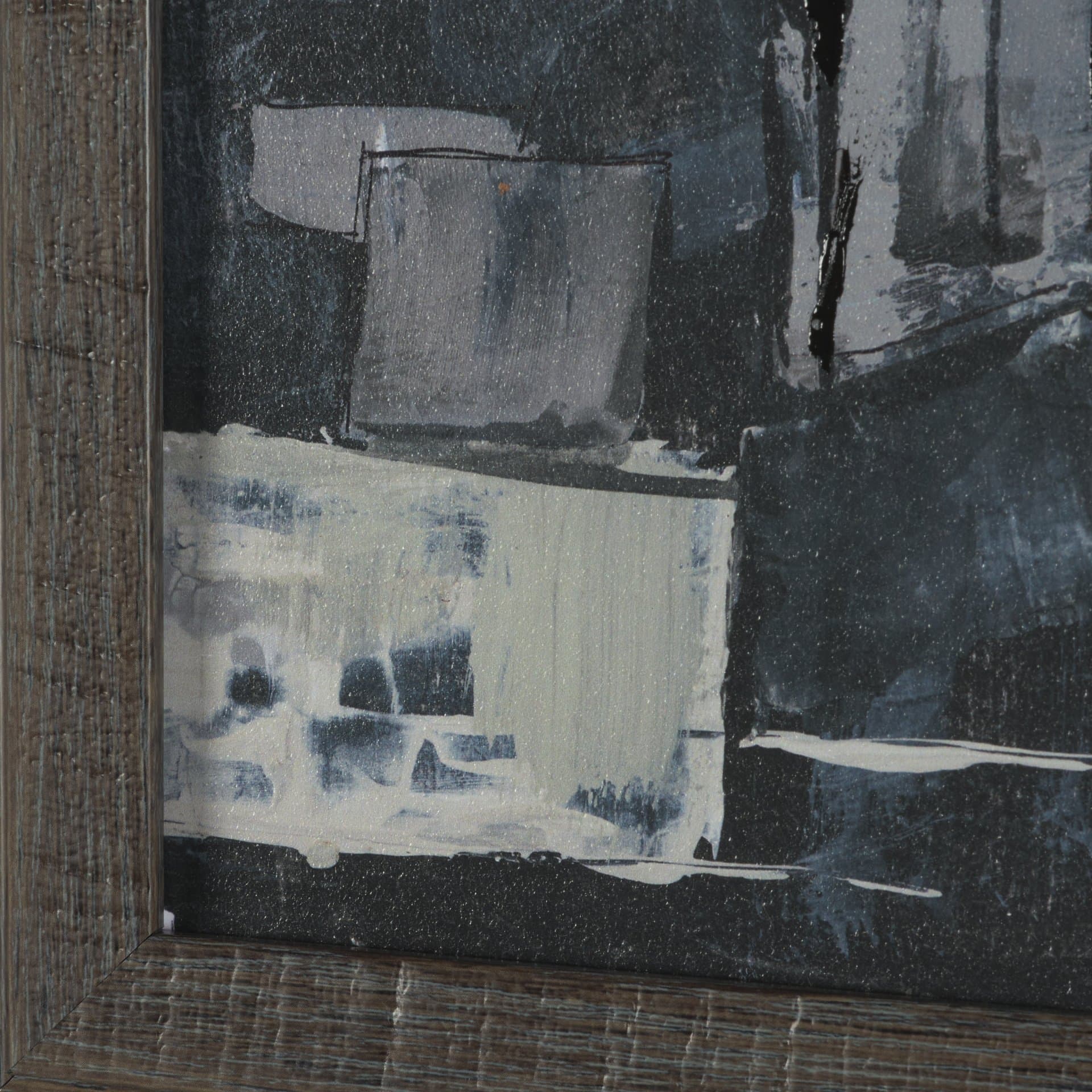 Community 1A by Mercana Studio Hand-Embellished Textured Framed Artwork Matted — product photograph