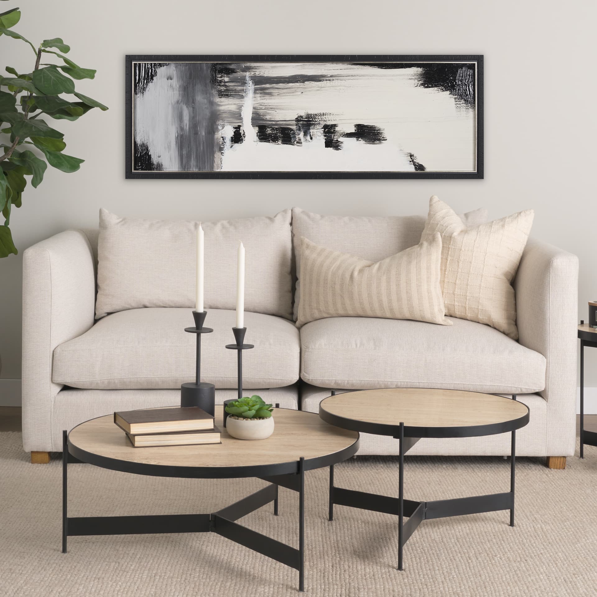 Alone I by Mercana Studio a Framed Art Print — in a styled room