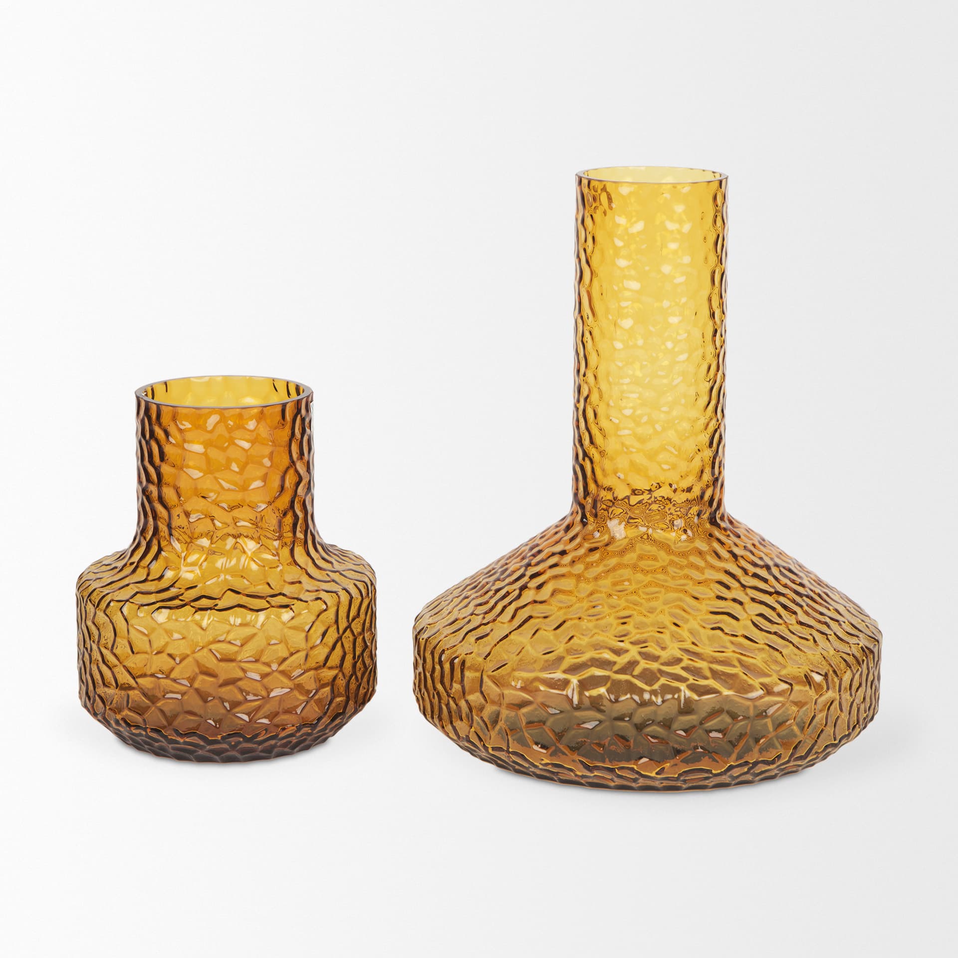 Jolene 11.8" Amber Waterglass Glass Vase — product photograph