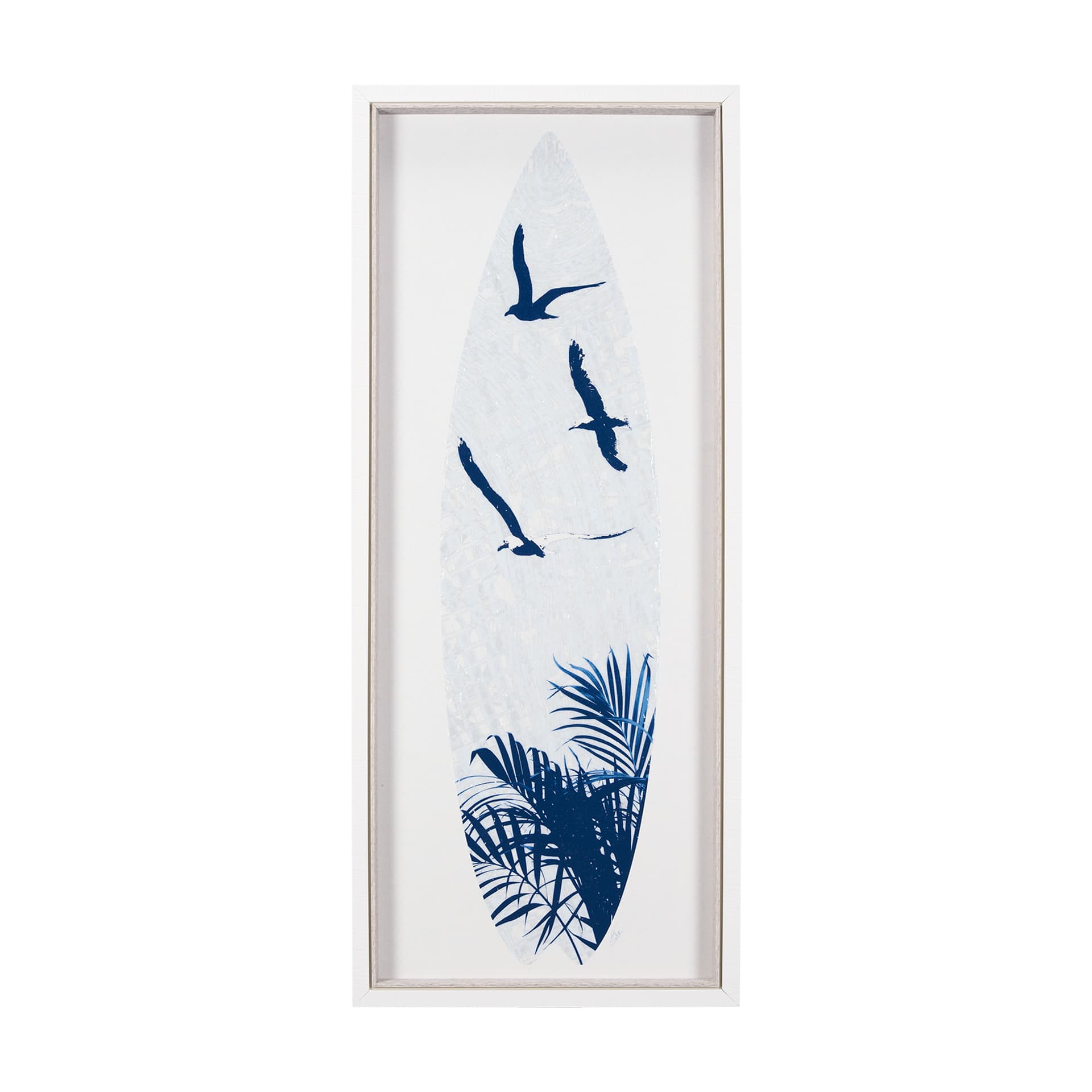 Surfs Up 3 by Mercana Studio a Hand Embelished Textured Framed Art Print — product photograph