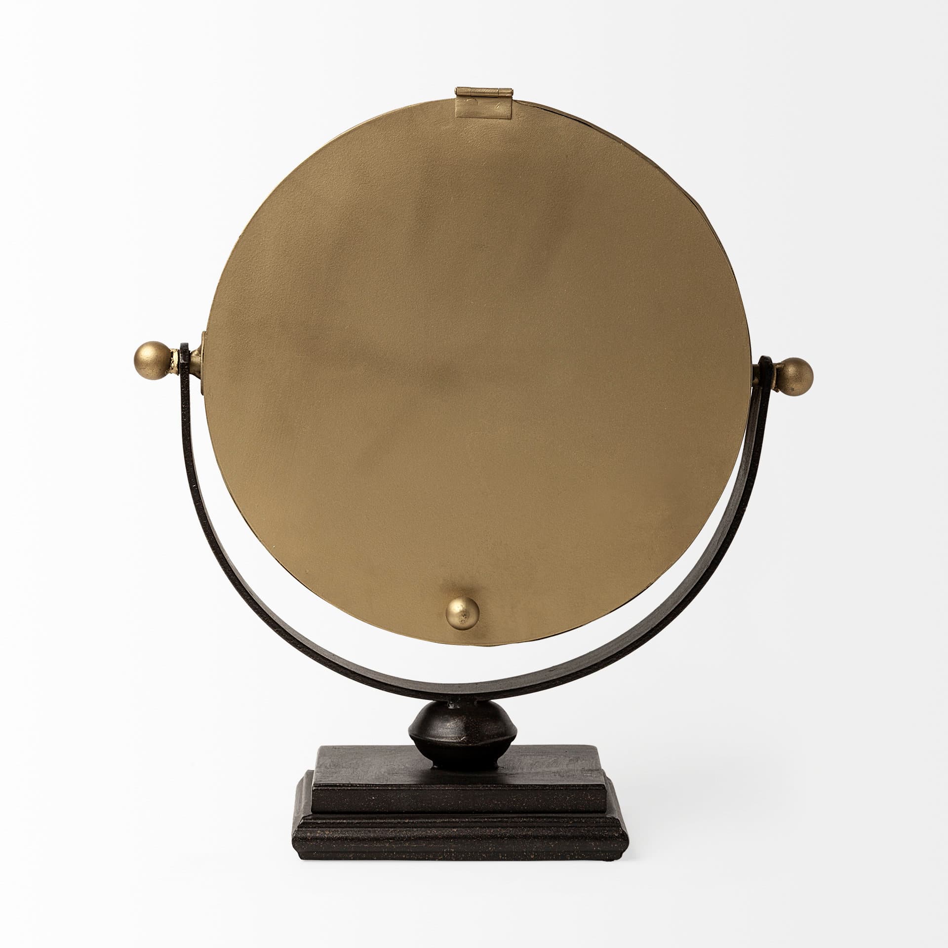 Houston Gold Metal Half Moon Base Table Clock — product photograph