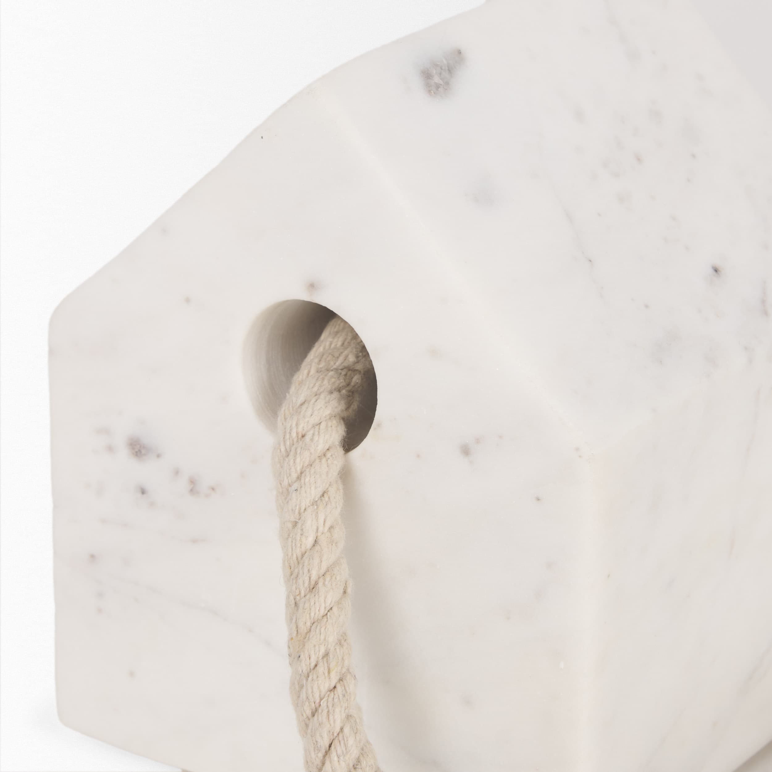 Raena White Marble House Door Stopper — product photograph