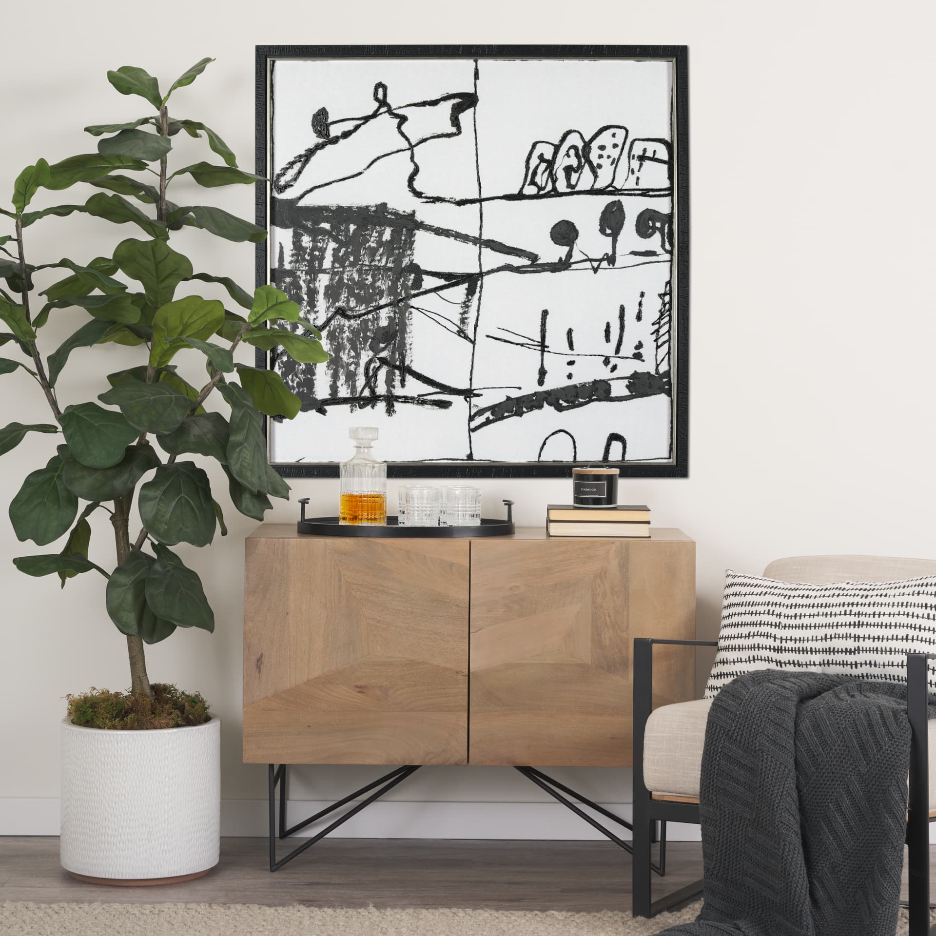 Lost Treasure Map II by Mercana Studio a Hand Embellished Textured Framed Art Print — product photograph