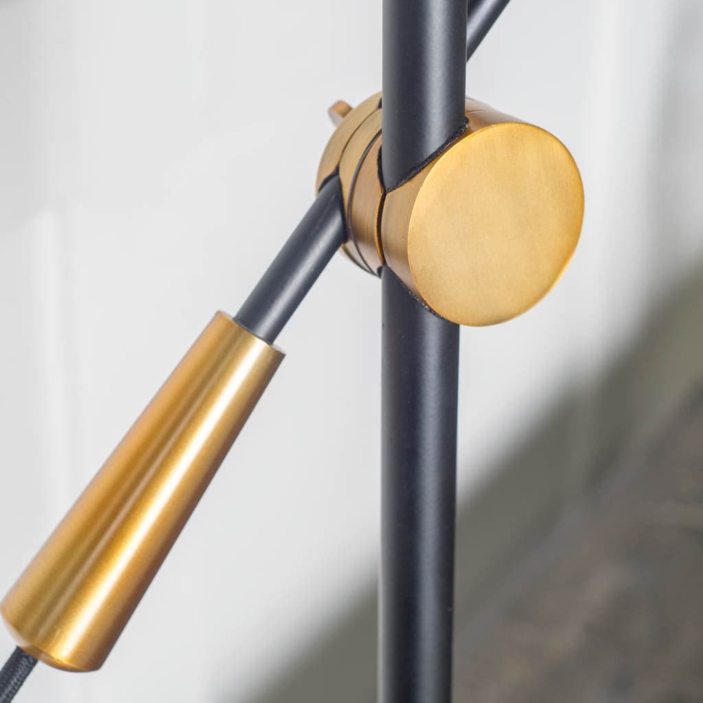Fragon II(26"H) Black/Gold Metal Adjustable Cone Shade Table Lamp — product photograph