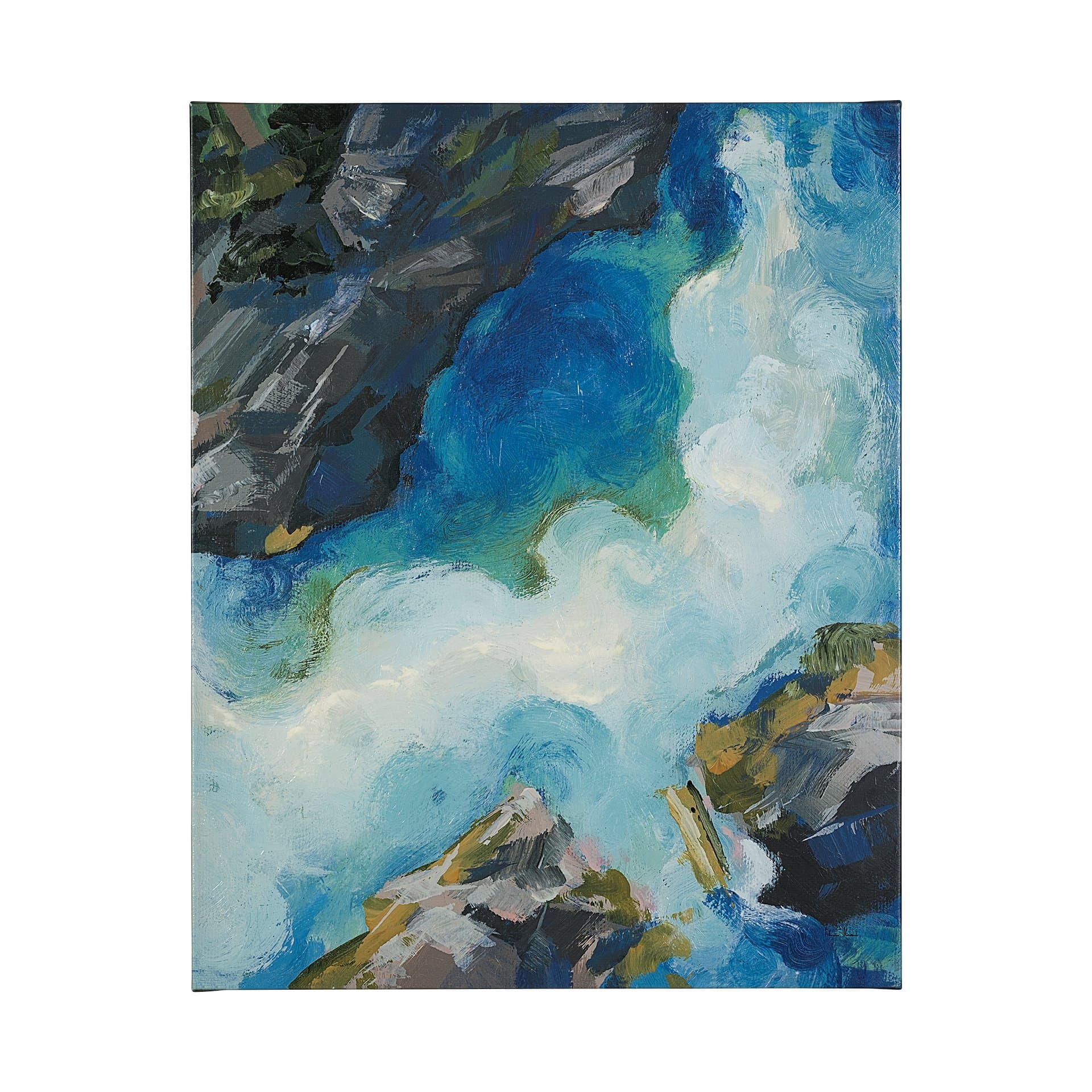 Aerial View II by Silvia Krause a Hand Embellished Textured Canvas — product photograph