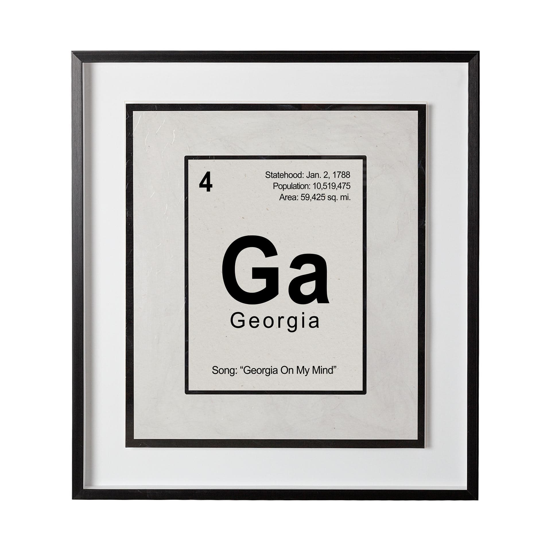 Georgia by Glartlab a Hand Embellished Textured Framed Art Print Matted under Glass — product photograph
