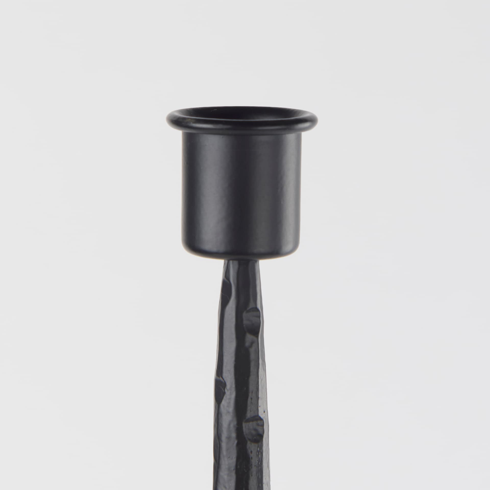 Porter 6.0L x 6.0W x 30.0H Large Black Iron Candle Holder — product photograph