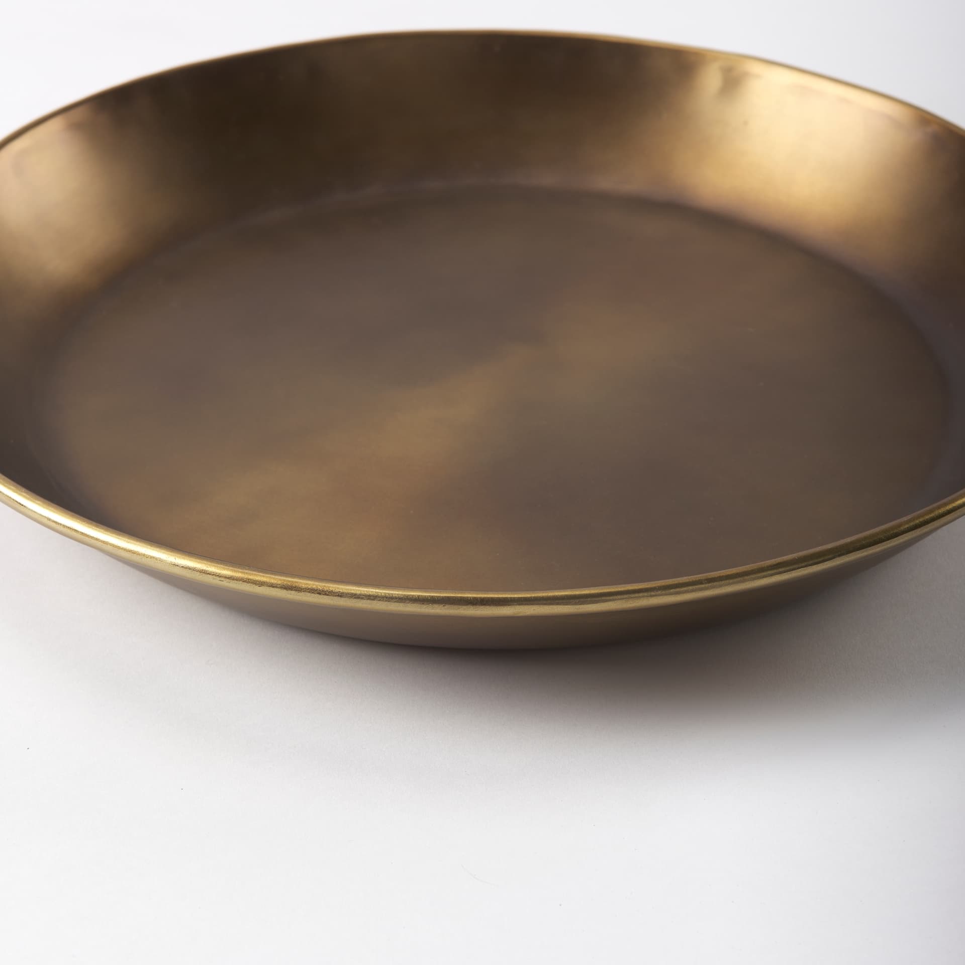 Eagan 16.0L x 16.0W x 1.5H Brass Aluminium Tray Small — product photograph