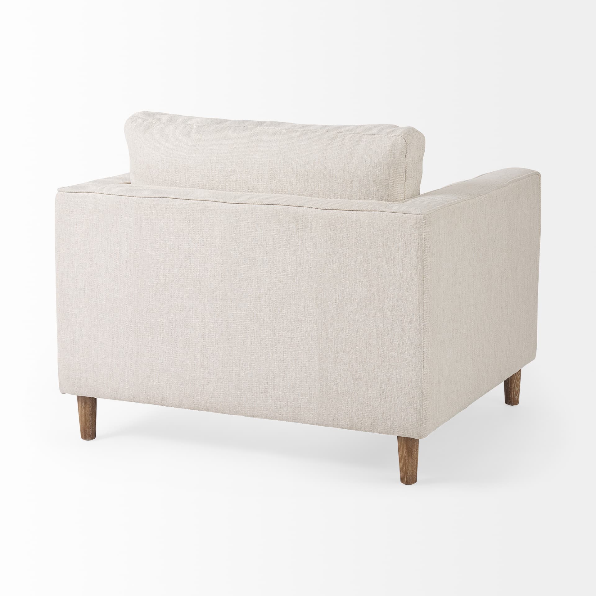 Loretta 40.7L x 36.2W x 33.9H Cream Fabric Chair W/ Two Bolster Cushions — product photograph