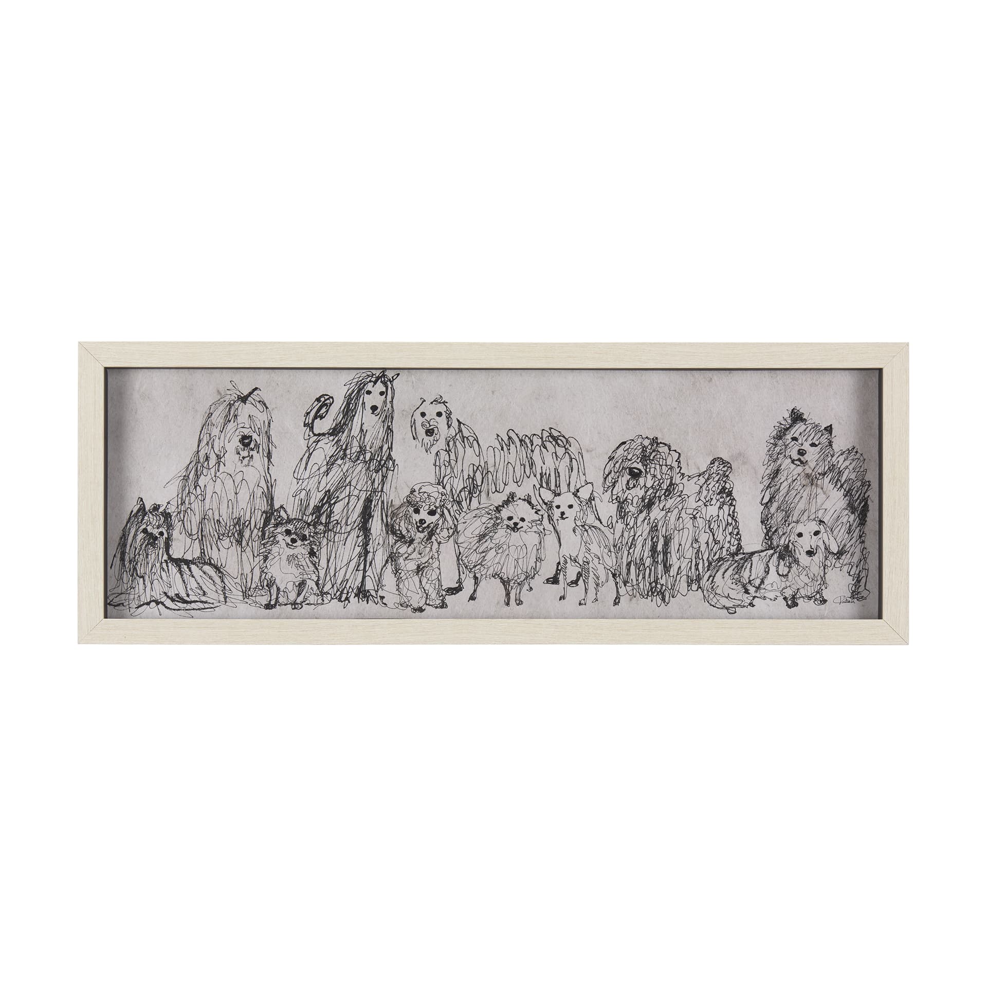 Three Buddies by Mercana Studio a Hand Embellished Textured Framed Art Print Matted under Glass — product photograph