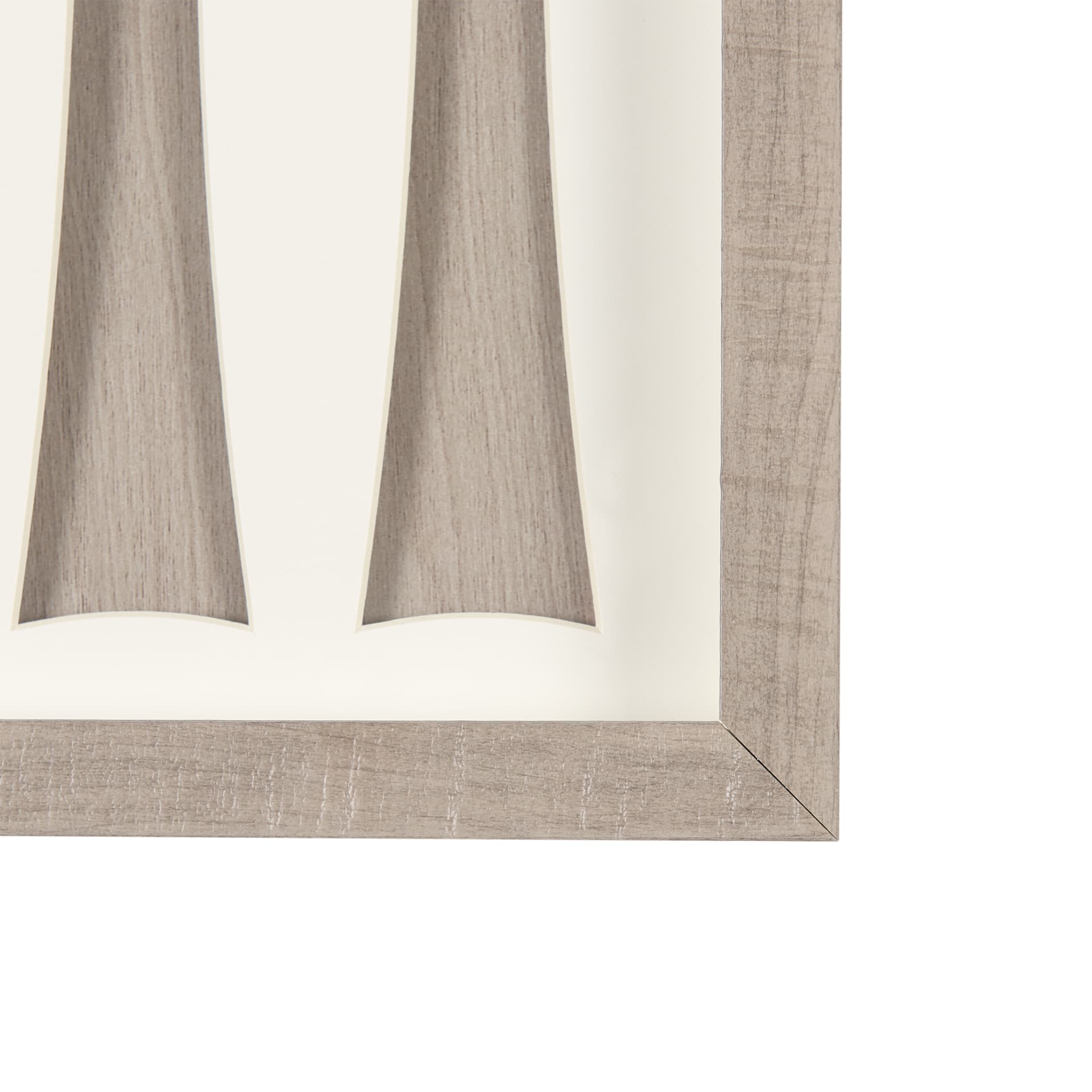 Wood Grain Silhouette III by Studio M a Framed Art Print Matted under Glass — product photograph