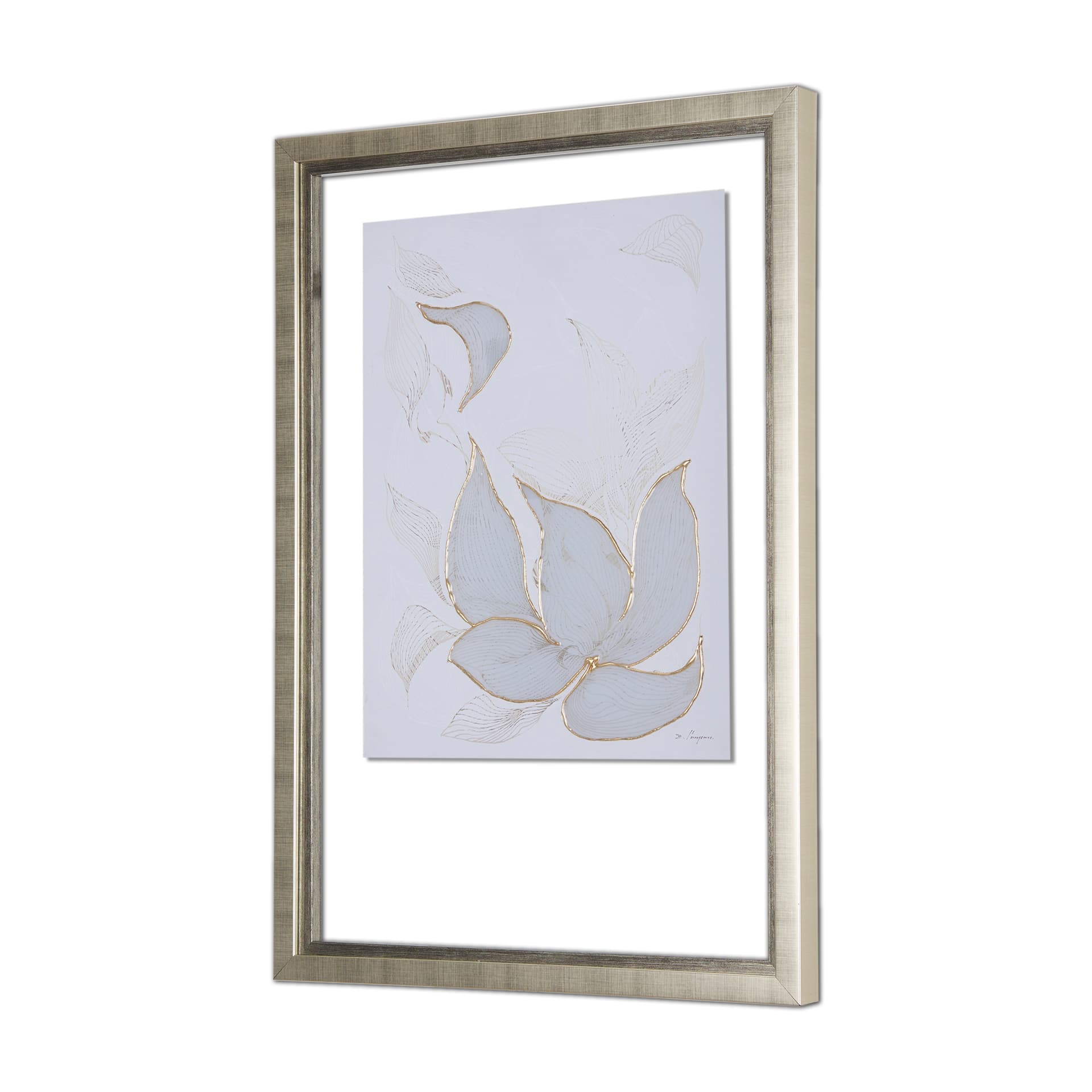 Interplay I by Mercana Studio a Hand Embellished Textured Framed Art Print Matted under Glass — product photograph