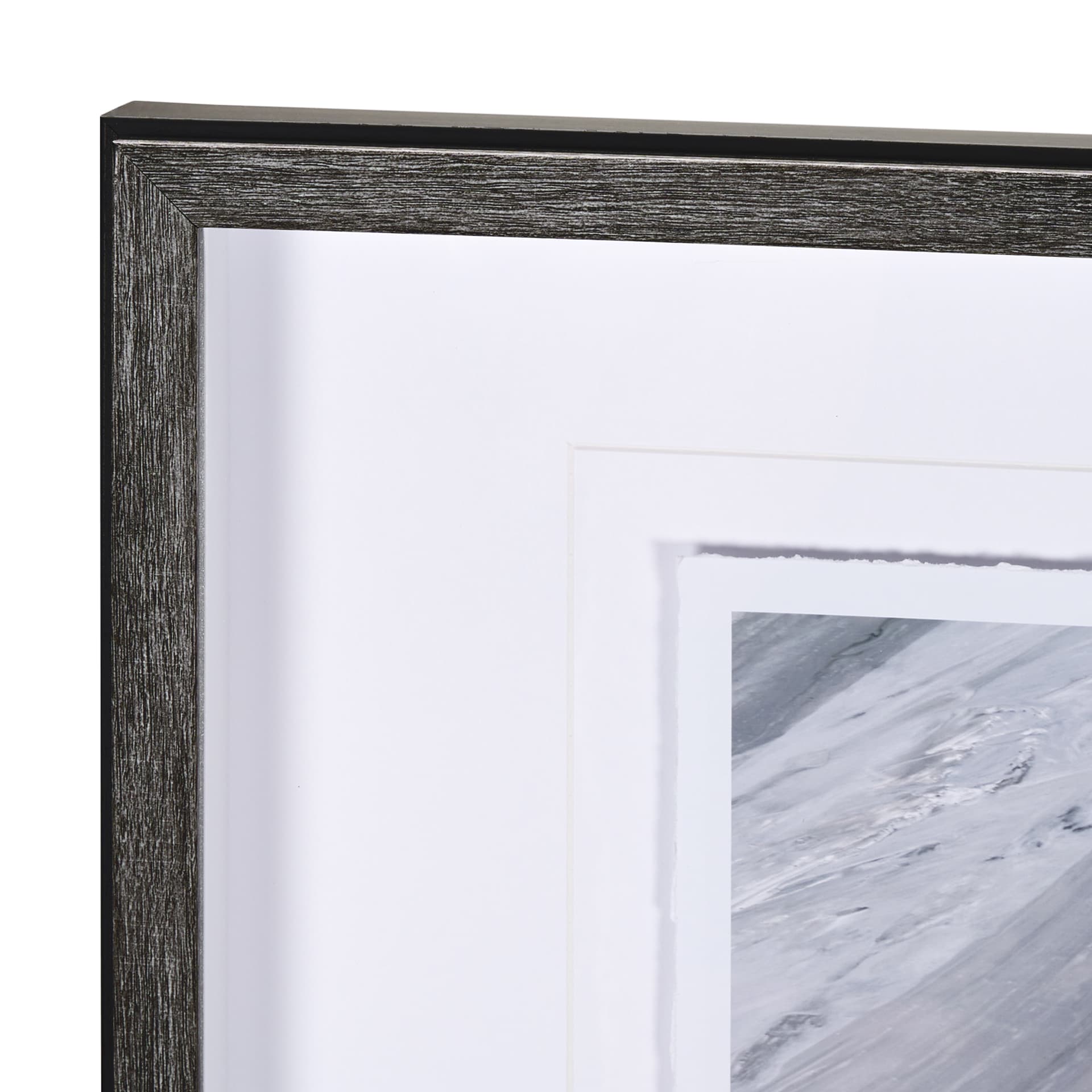 White Horse Portrait by Mercana Studio Hand Embellished Textured Framed Art Print Matted under Glass — product photograph