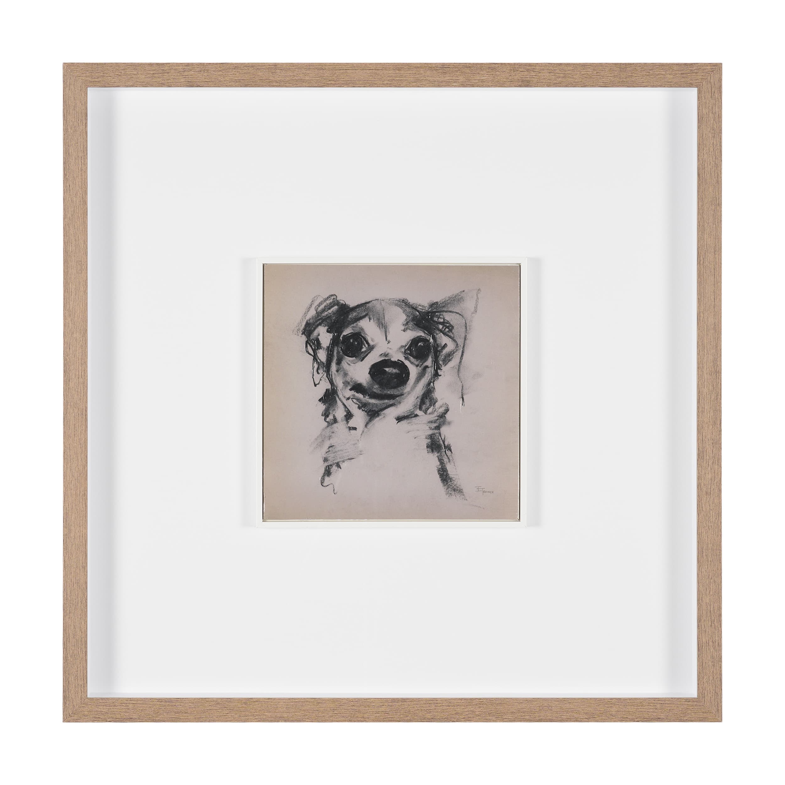 Chihuahua by Mercana Studio Hand-Embellished Framed Artwork Matted under Glass — product photograph