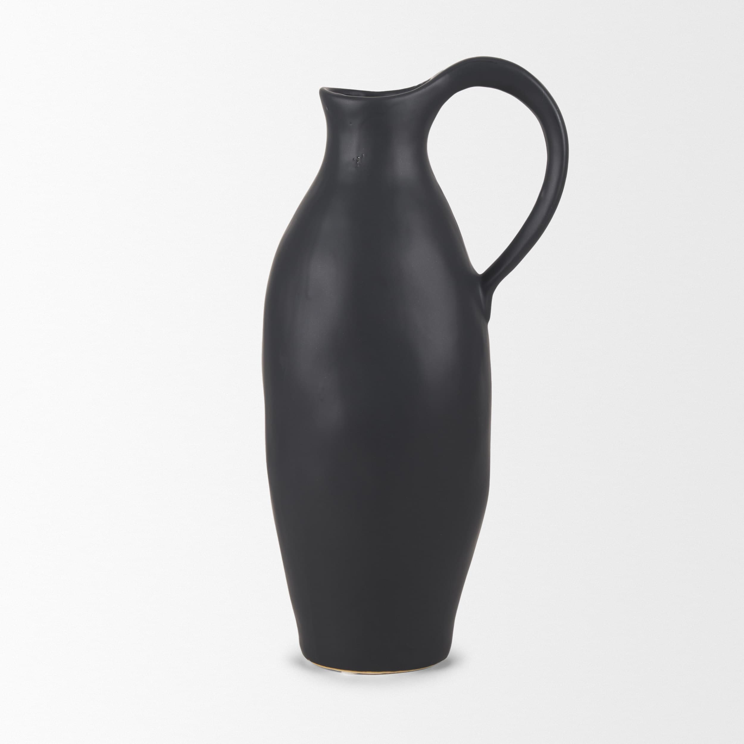 Valora Matte Black Ceramic Jug — product photograph