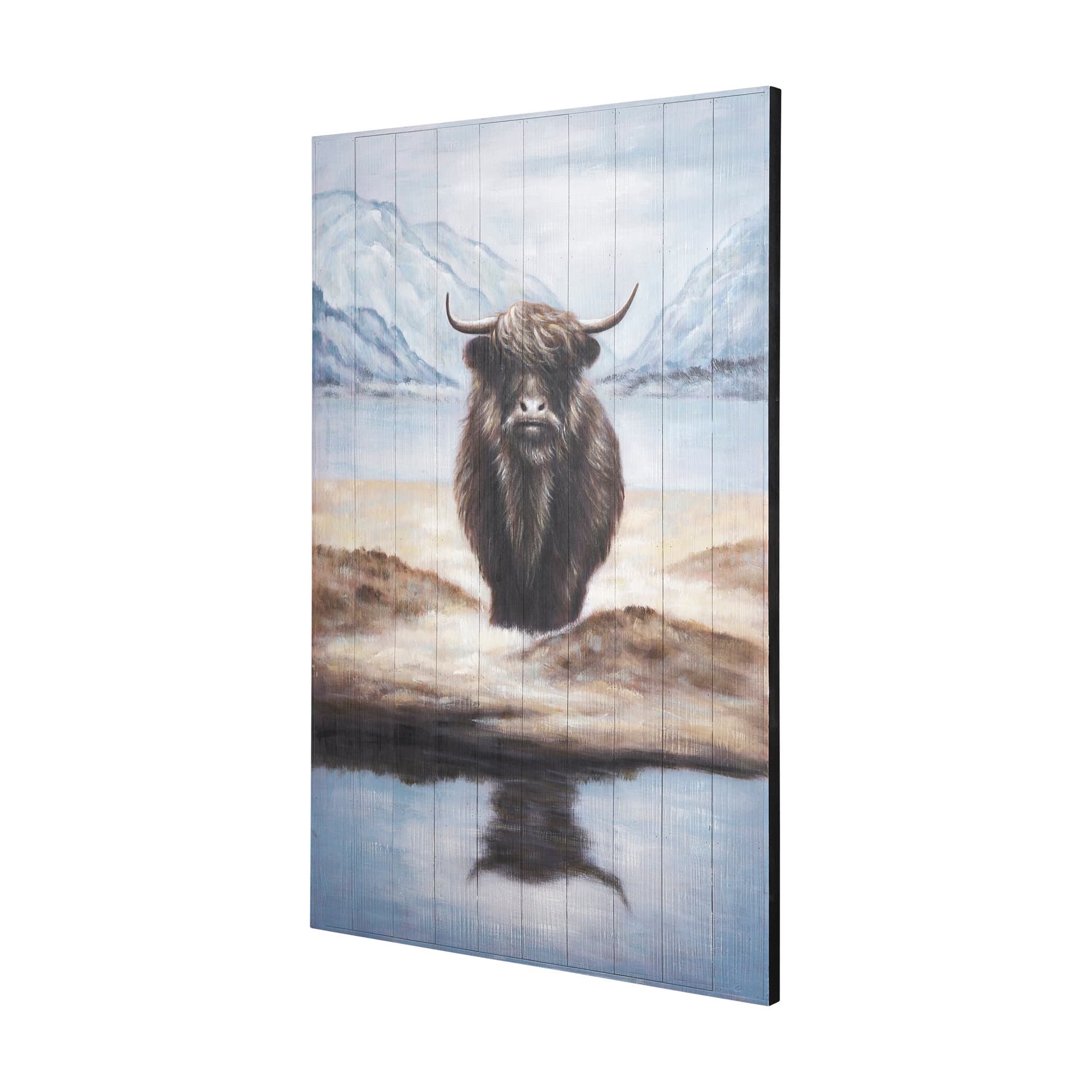 Wild Ox Painting on Wood — product photograph