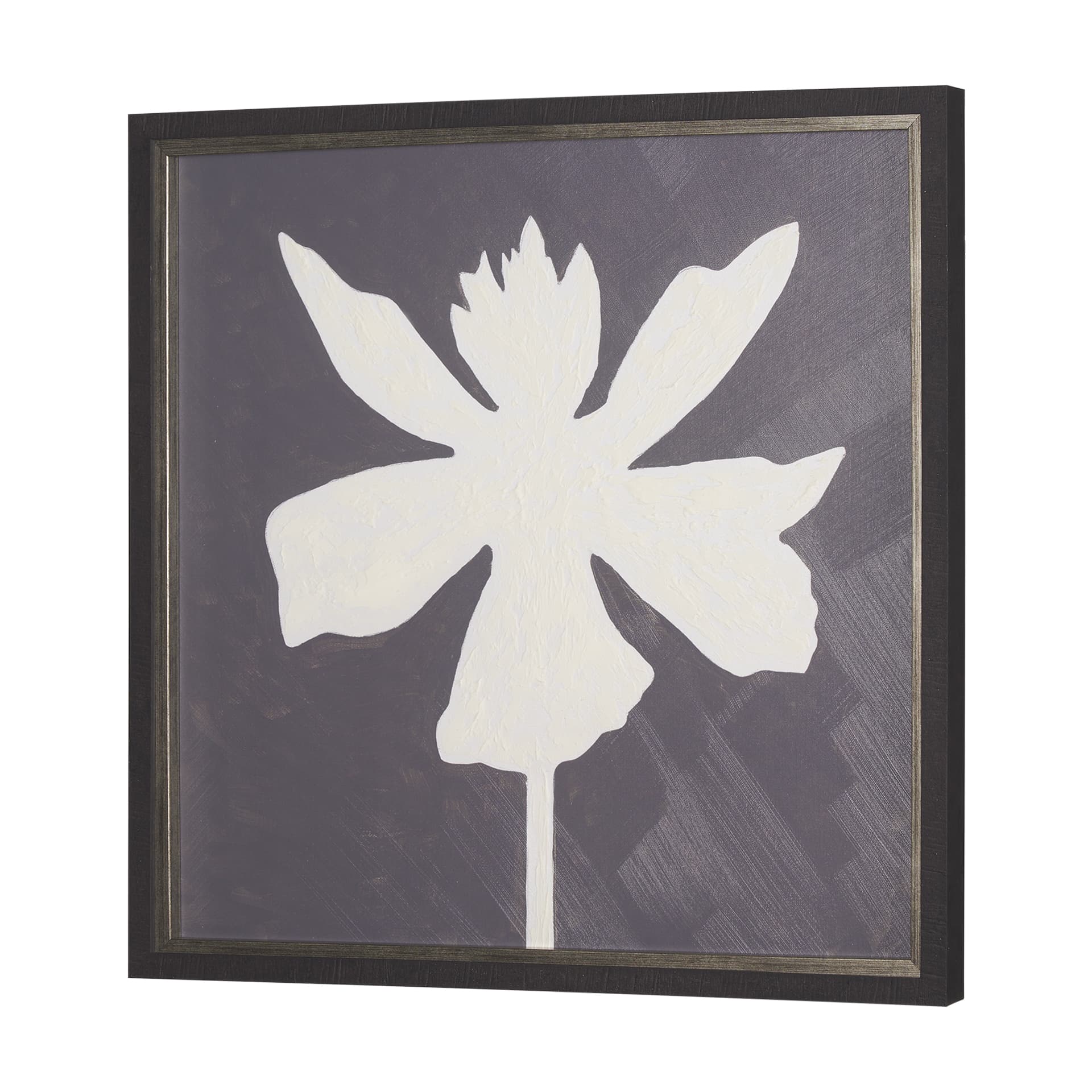Floral Silhouettes IV by Liz Jardine a Hand Embelished Textured Framed Art Print — product photograph