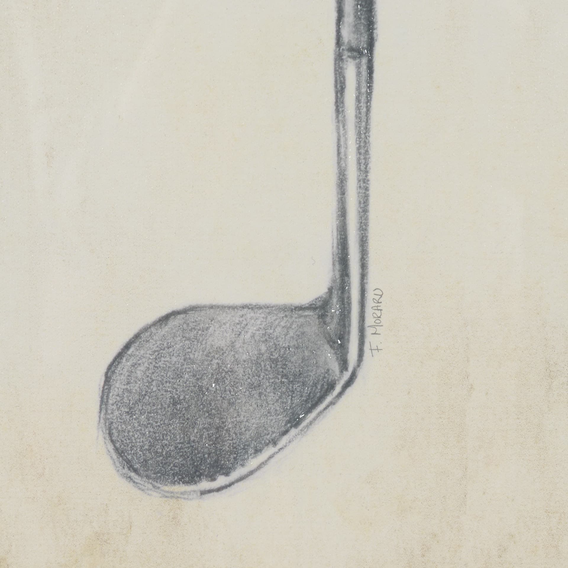 Vintage Golf Club IV by Mercana Studio Hand-Embellished Textured Framed Artwork Matted under Glass — product photograph