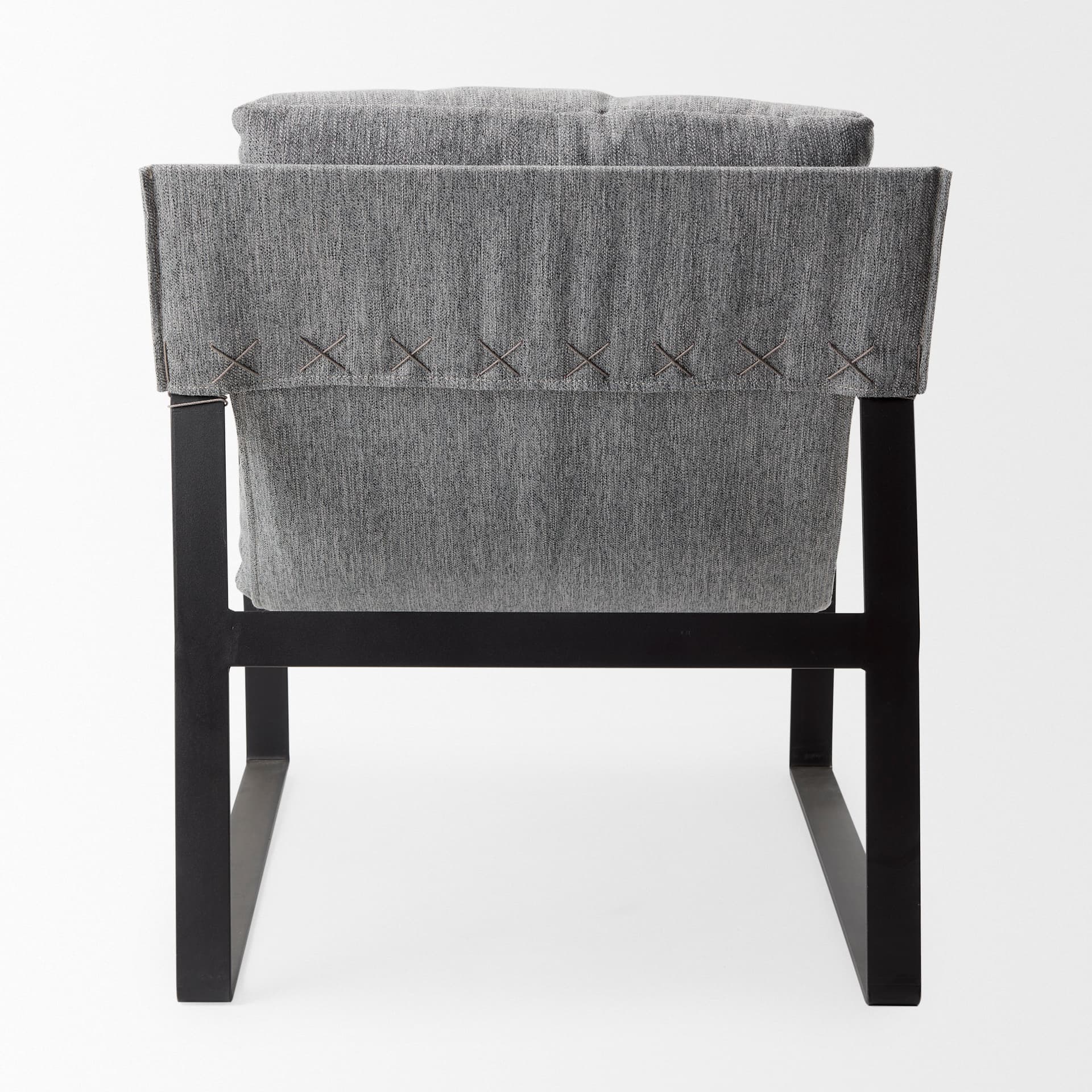 Guilia Castlerock Gray With Metal Frame Sling Accent Chair — product photograph