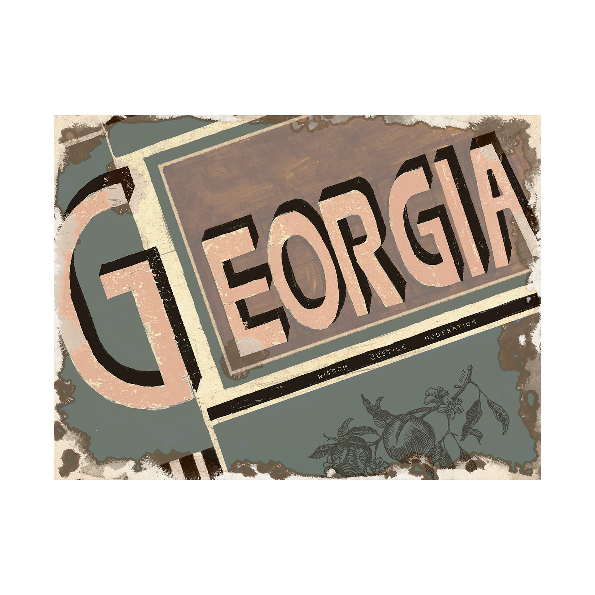 Georgia by Alarm a Hand Embellished Textured Canvas — product photograph