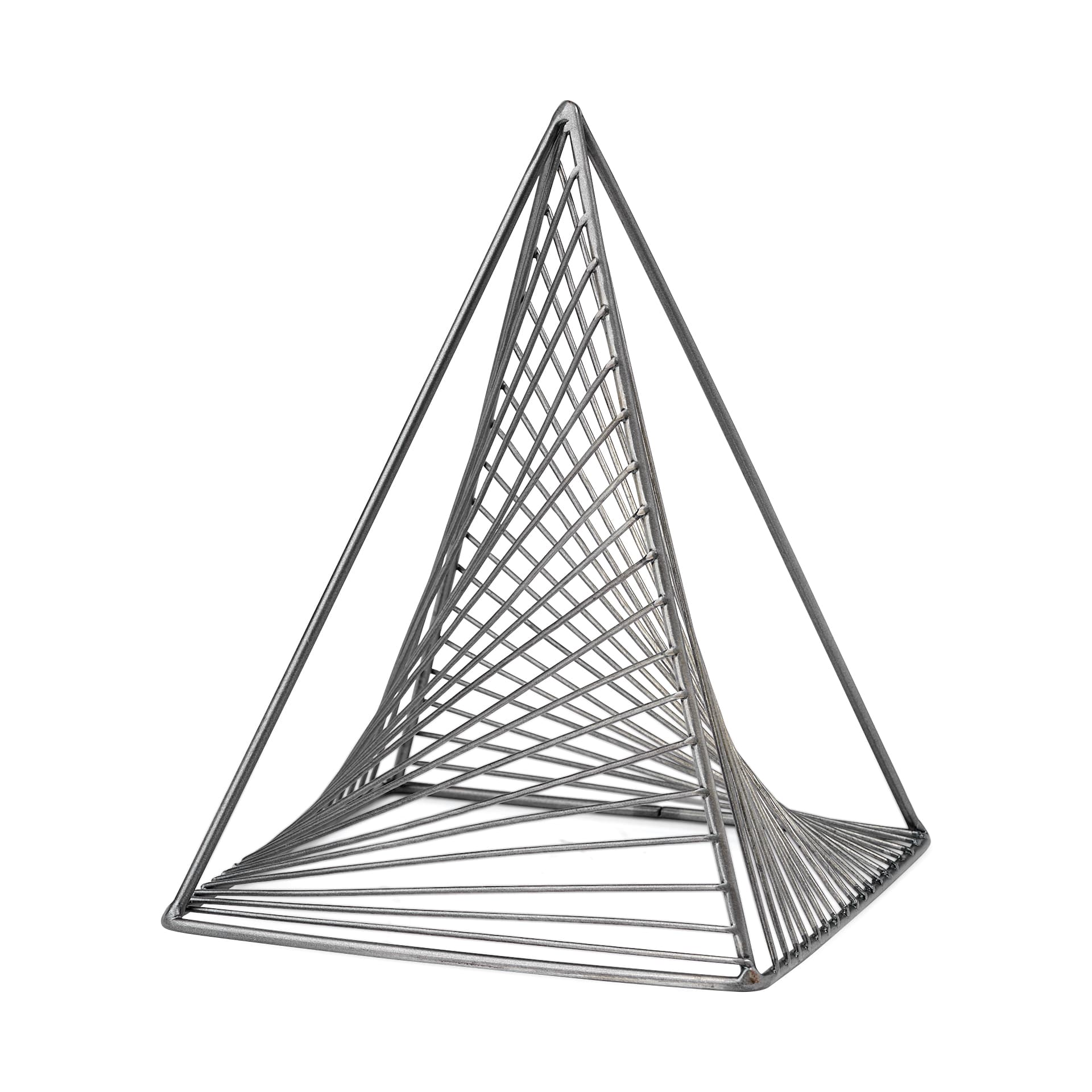 Risley 8L x 8W Gray Metal Triangular Decorative Object — product photograph