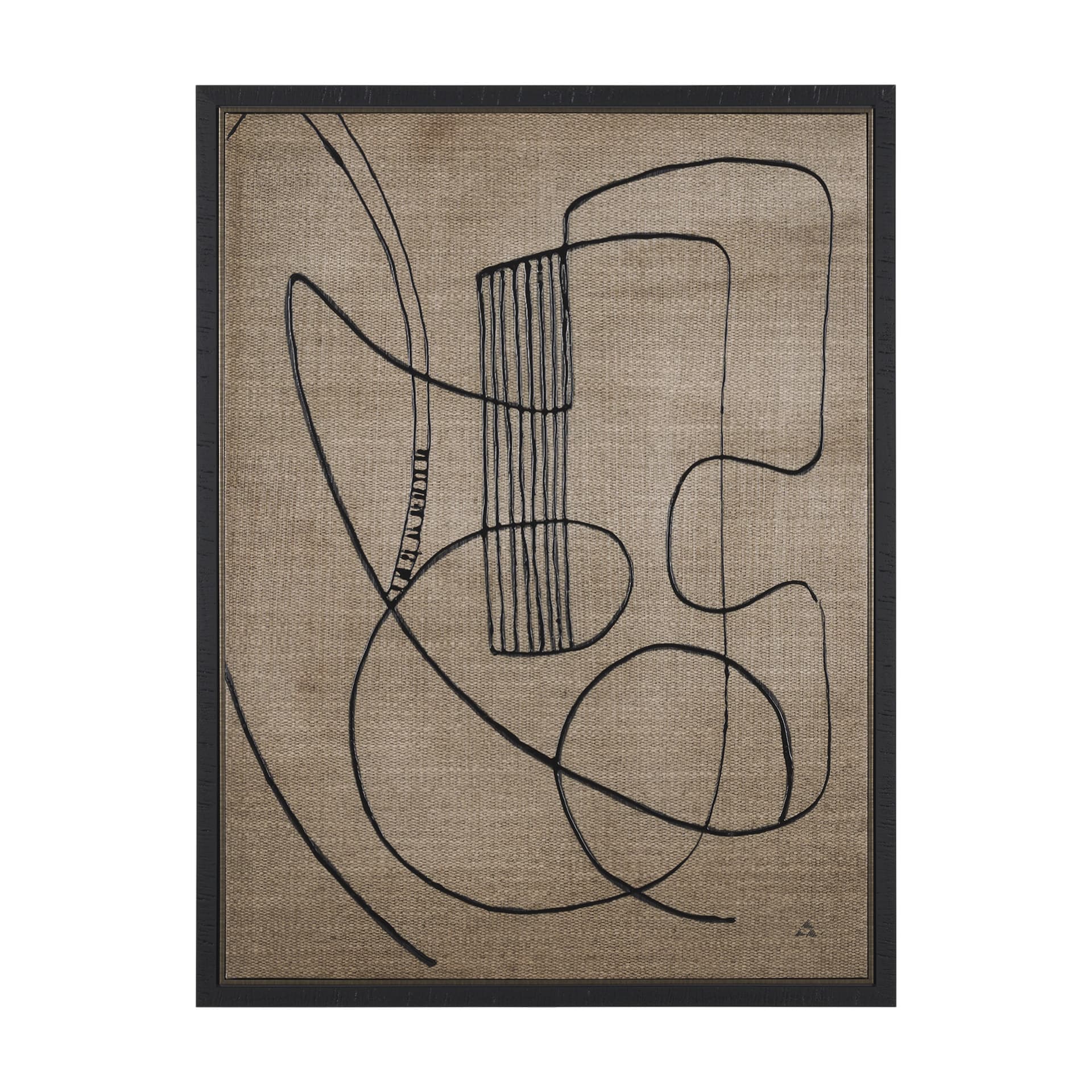 Guitar Music by Mercana Studio a Hand Embellished Textured Canvas — product photograph