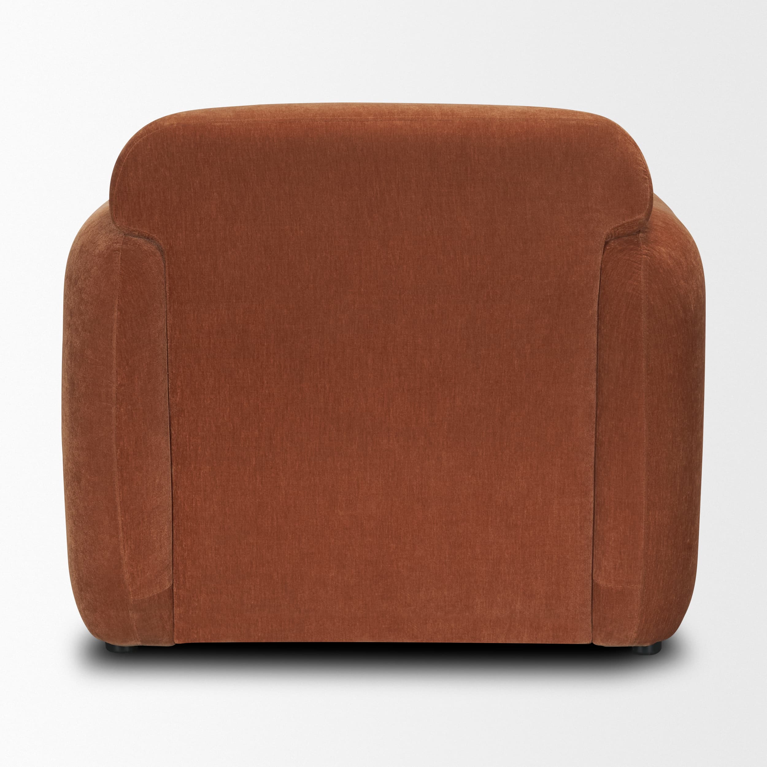 Saga Stonewashed Rust Chenille Fabric Upholstered Chair — product photograph