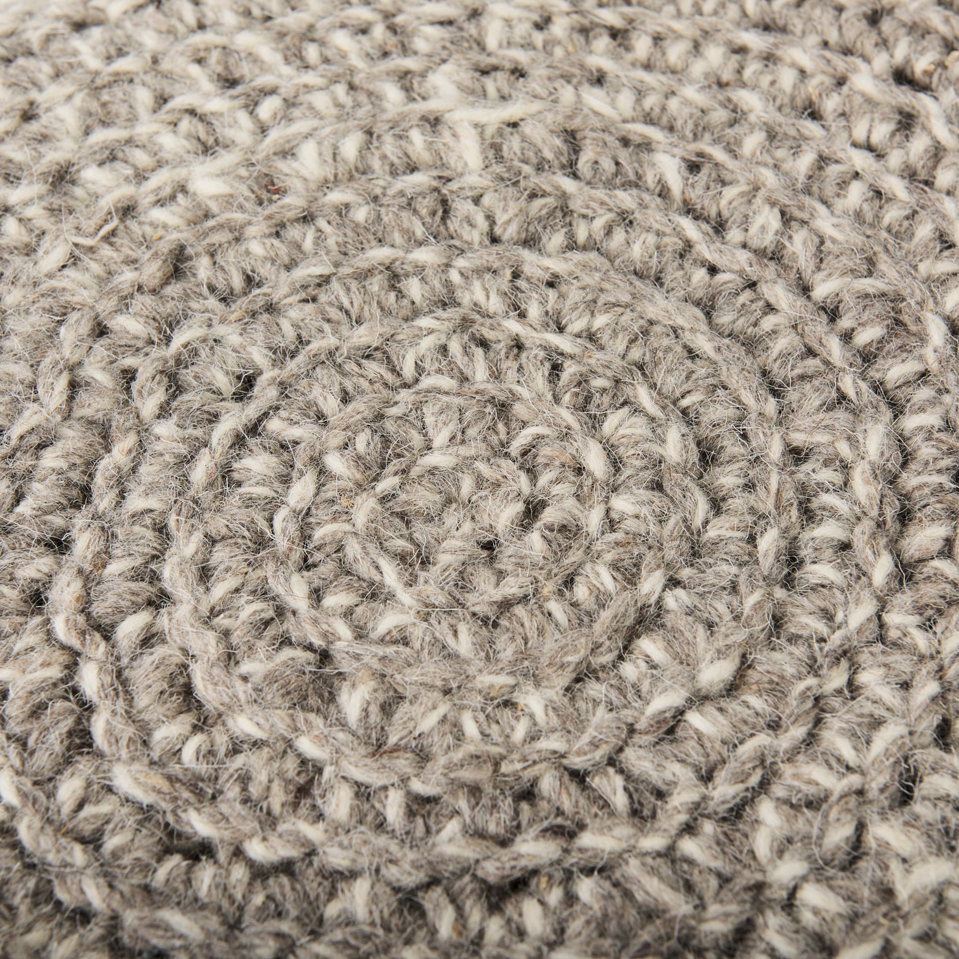 Bina 19.0L x 19.0W x 15.0H Taupe 4 Legged Wool Stool — product photograph