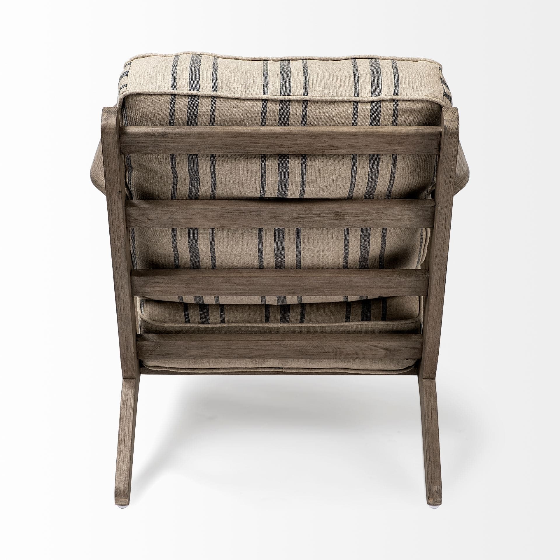 Olympus III Striped Brown Jute Wrapped Wooden Frame Accent Chair — product photograph