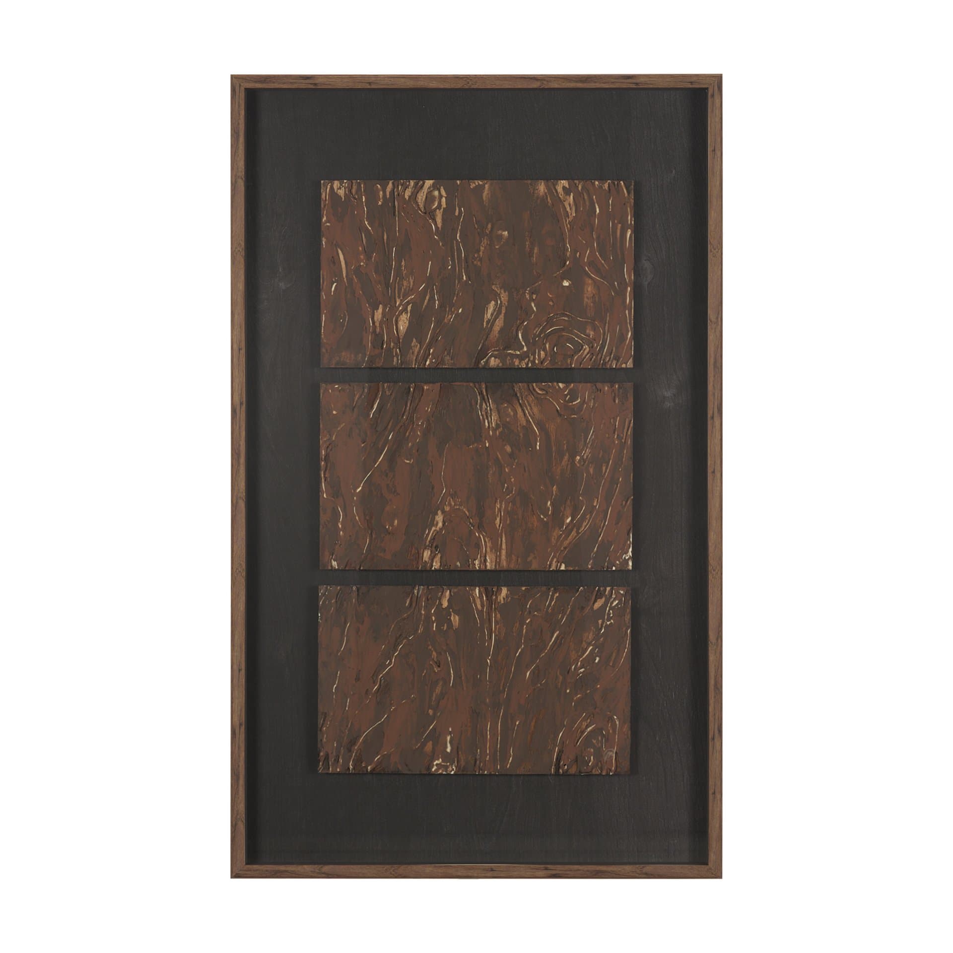 Ochre Drift by Mercana Studio Handmade Original Framed Artwork Matted under Glass — product photograph