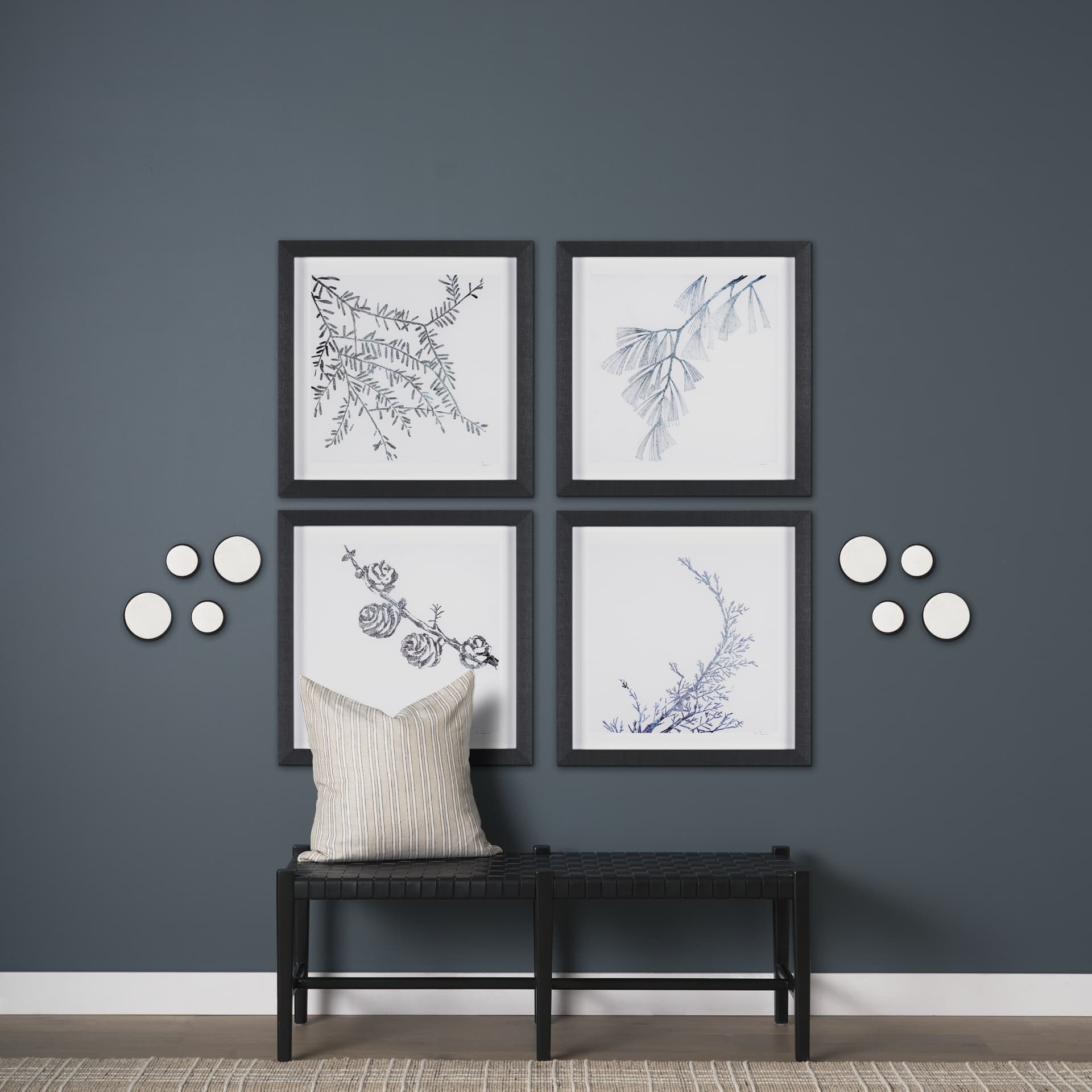 Sophia 5.0 L x 5.0 W x 3.0 H White Marble Set of 2 Wall Hooks — product photograph