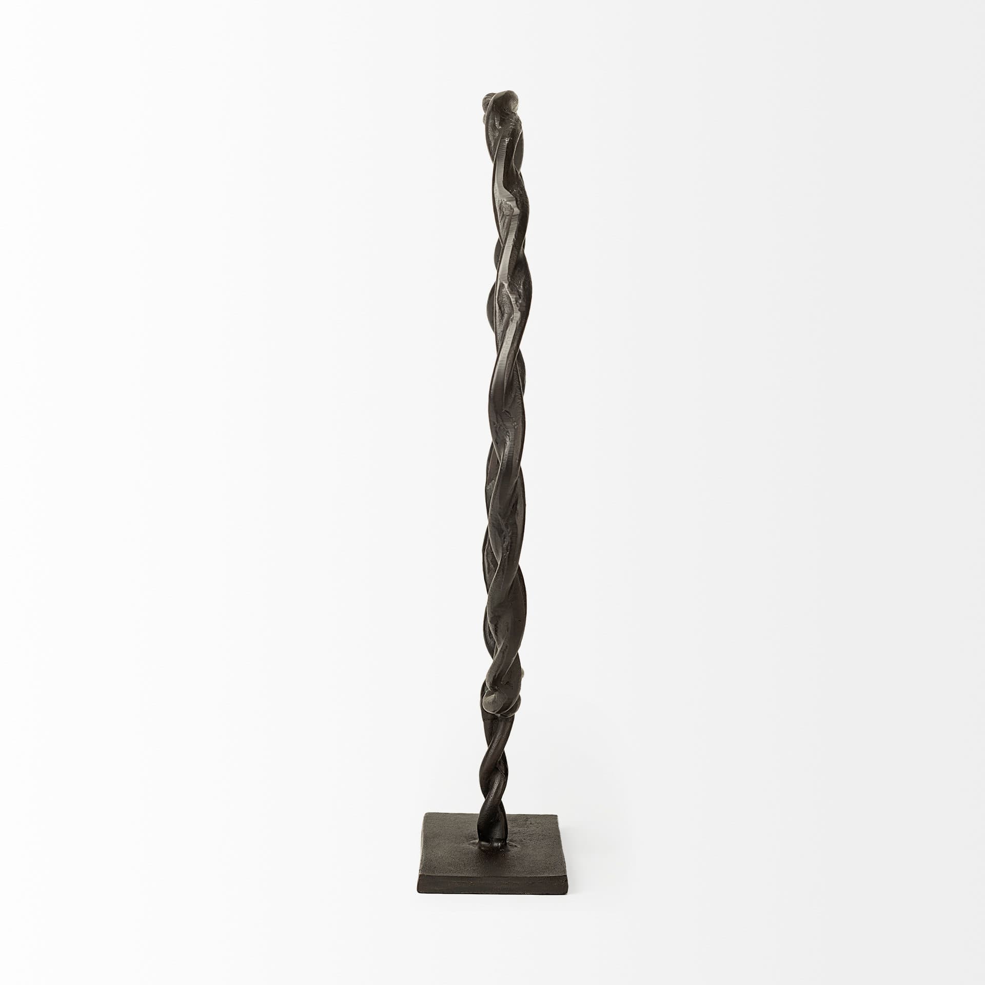 Rizwan (Large) Black Aluminum Braided Circular Object — product photograph
