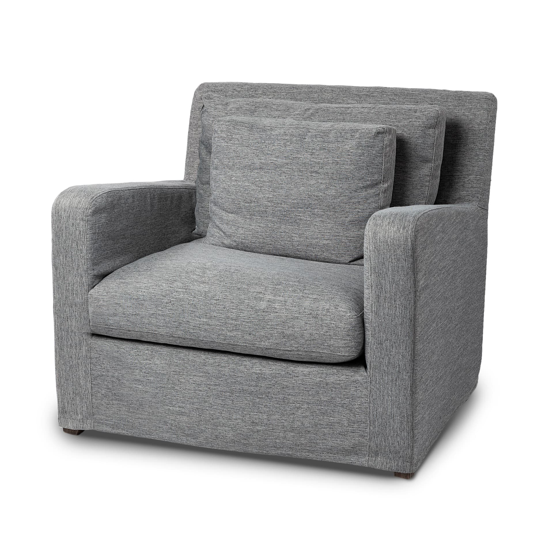 Denly III 38 X 38.25 X 34.5 Castlerock Gray Slipcover Upholstered Arm Chair — product photograph