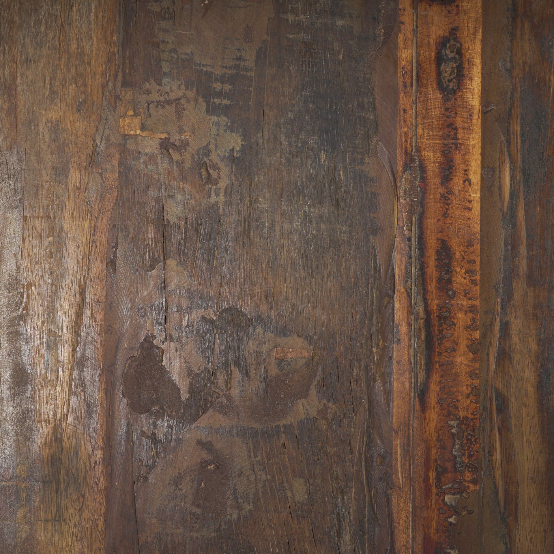 Estelle Rustic Brown Reclaimed Wood Bench — product photograph