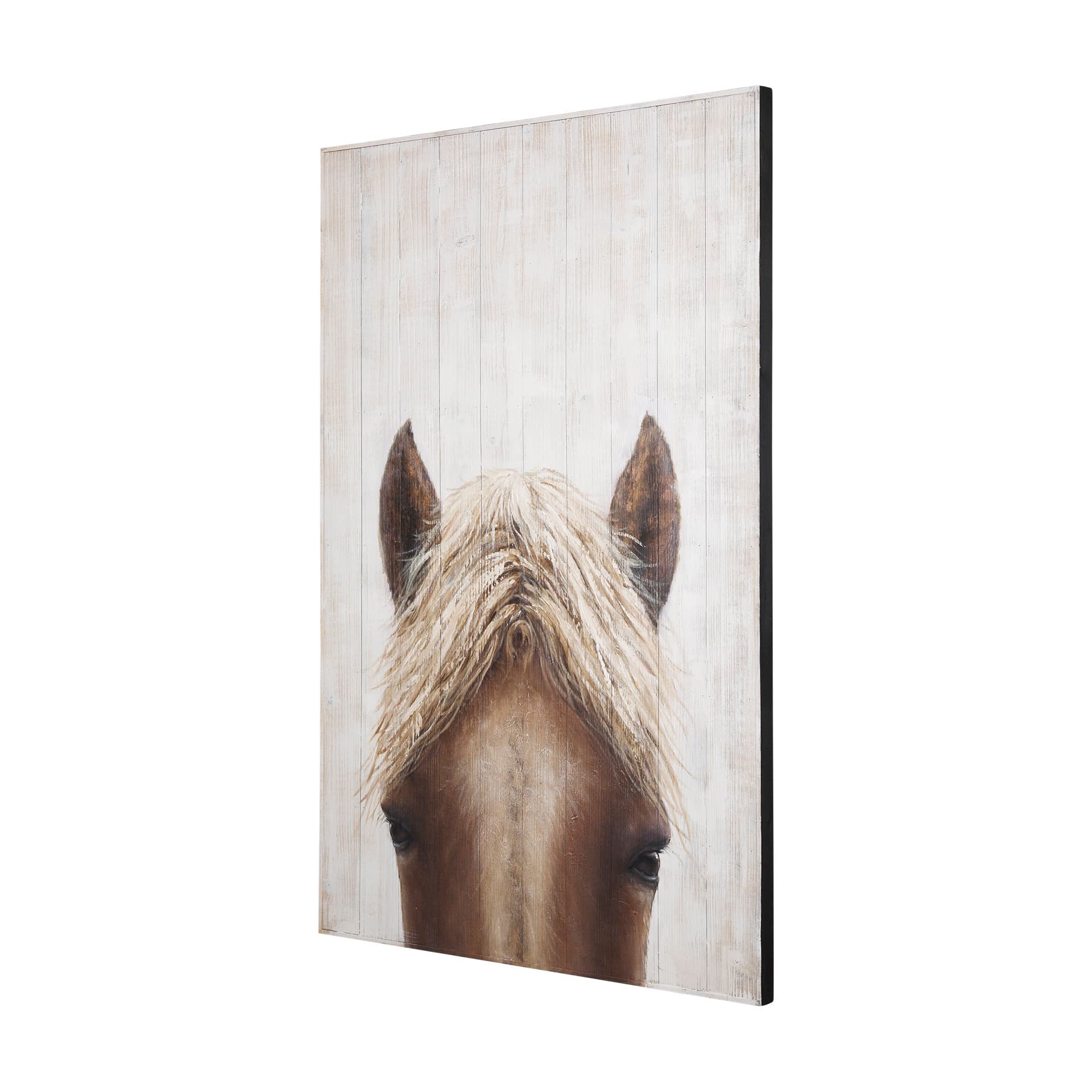 Horse Fringe Painting on Wood — product photograph