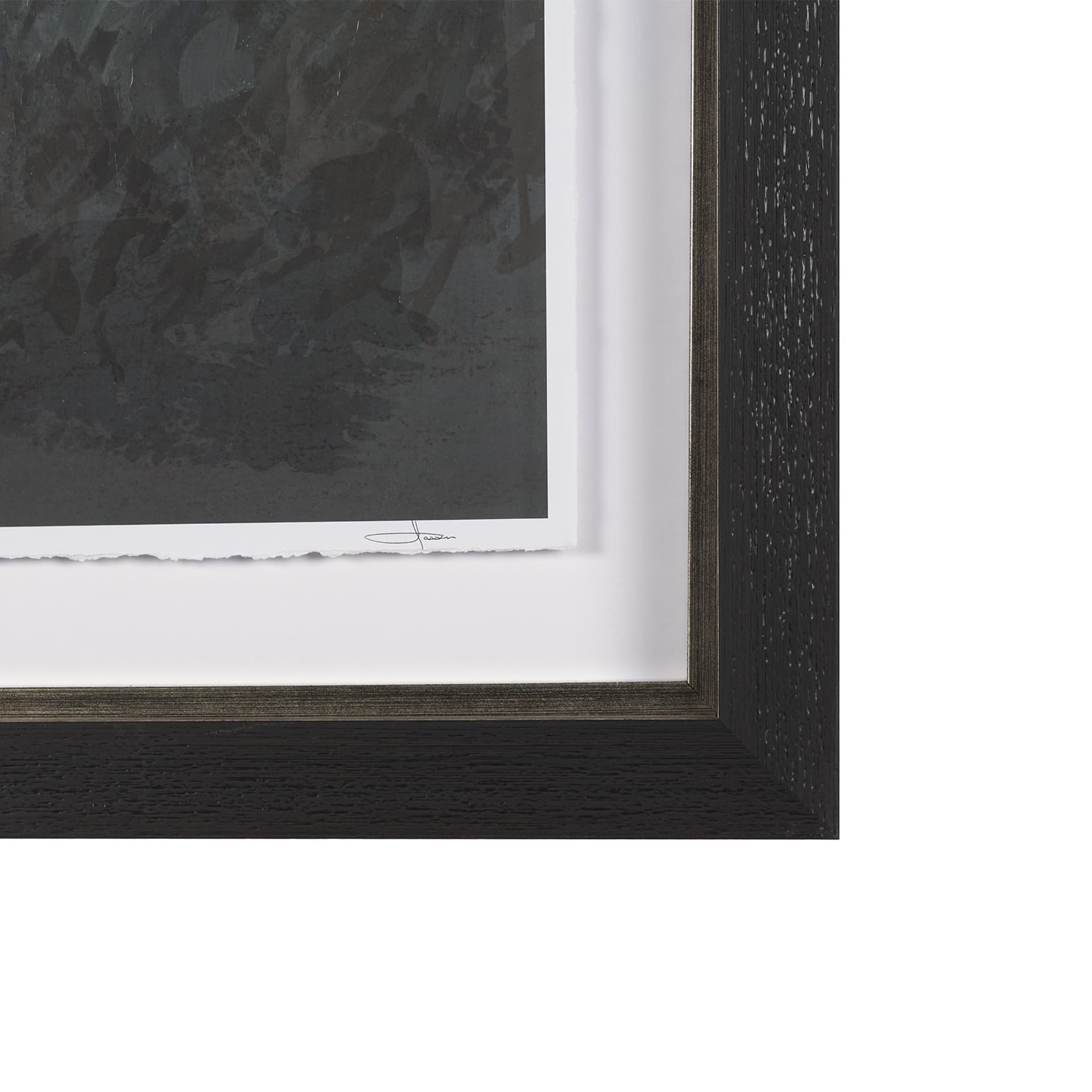Winter Sky by Mercana Studio Hand Embelished Framed Artwork Matted under Glass — product photograph