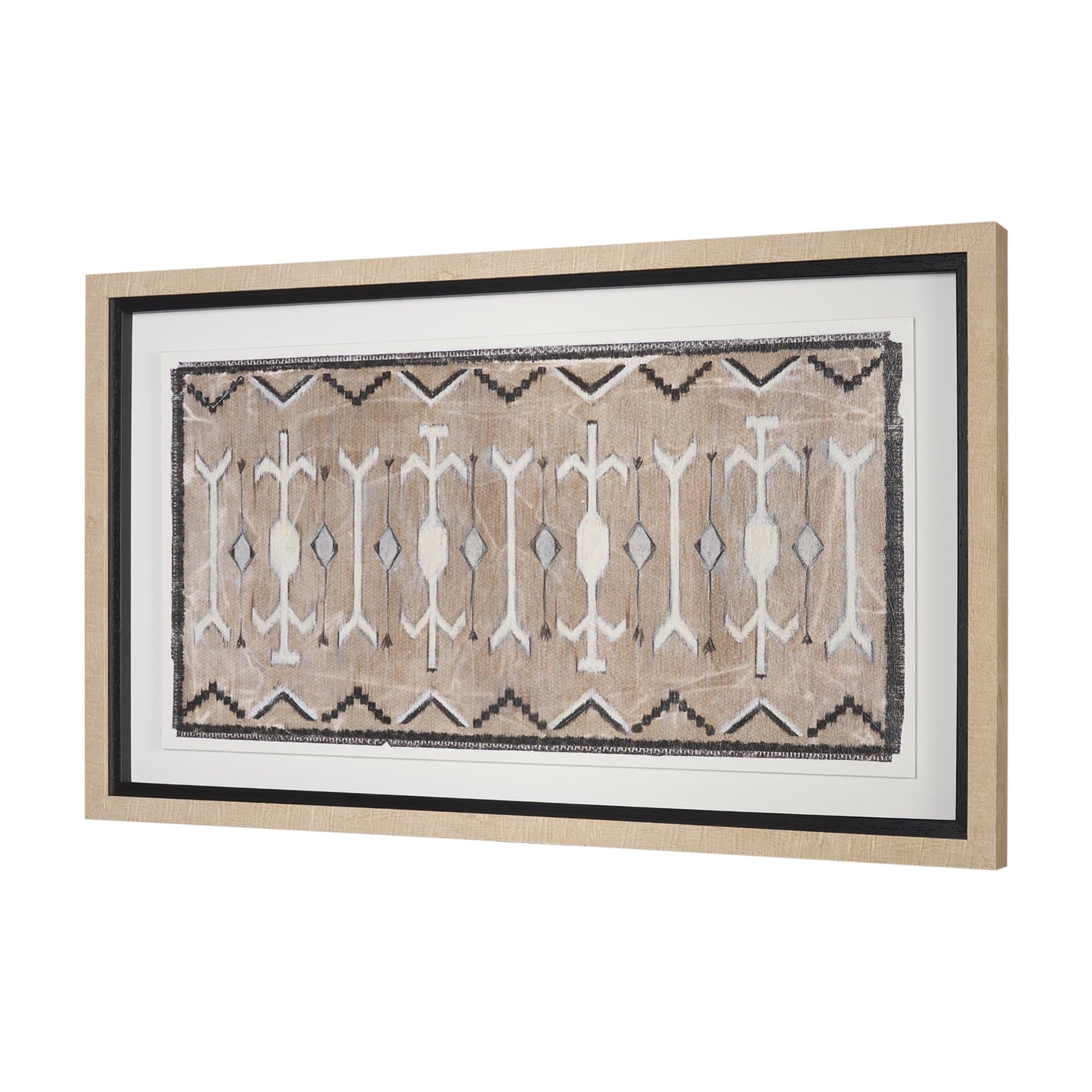 Vintage Rug by Chad Warren a Hand Embellished Framed Print under Glass — product photograph