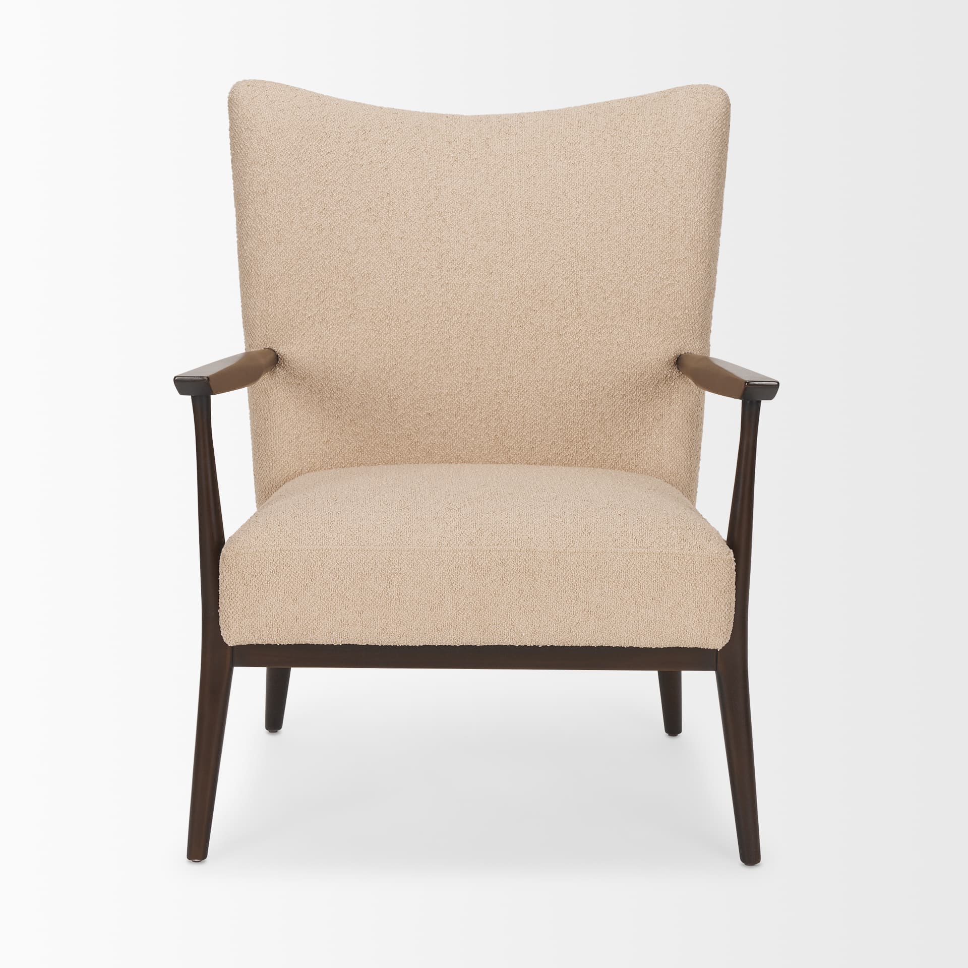 Argent Beige Boucle Accent Chair — product photograph