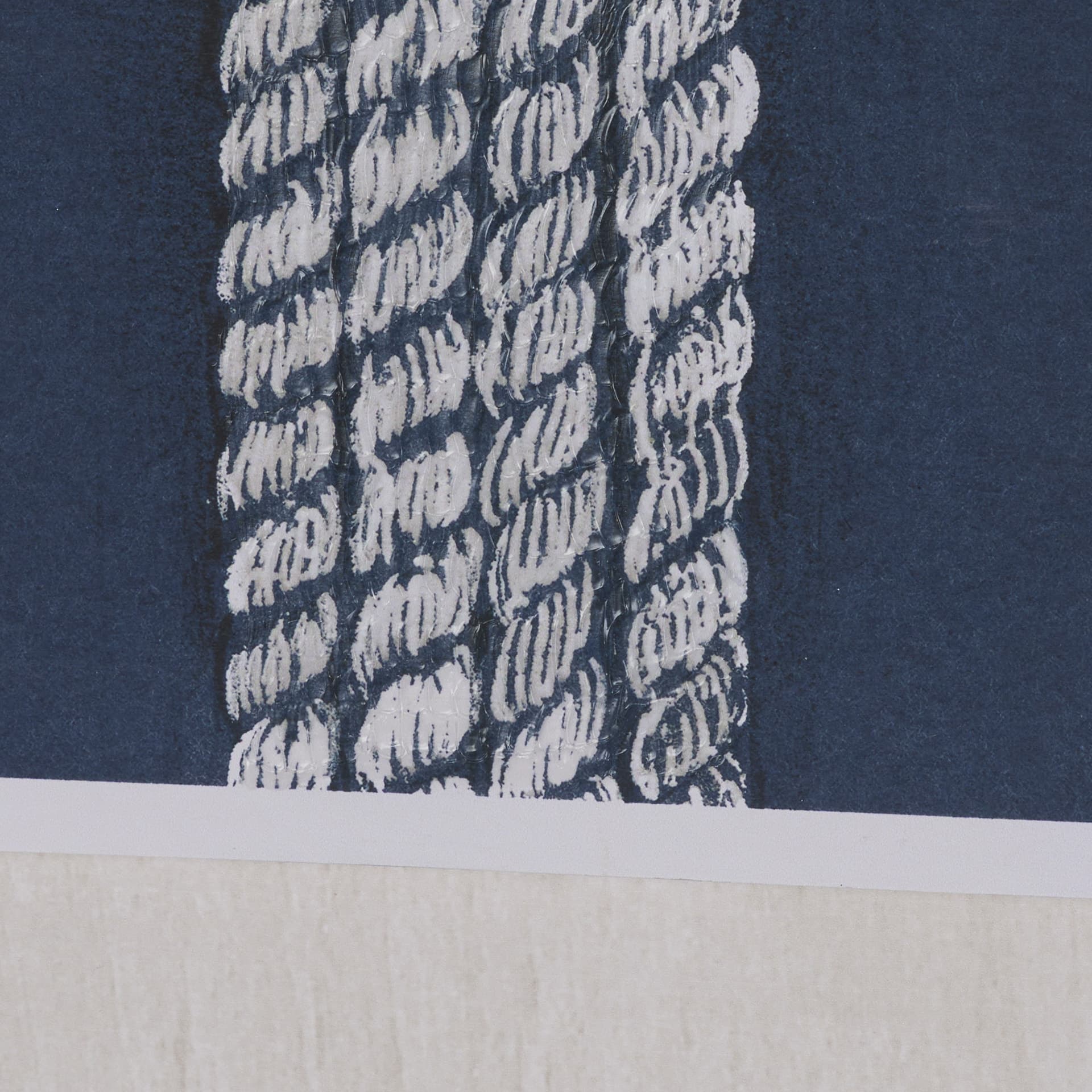 Square Knot by Mercana Studio Hand-Embellished Framed Artwork Matted under Glass — product photograph