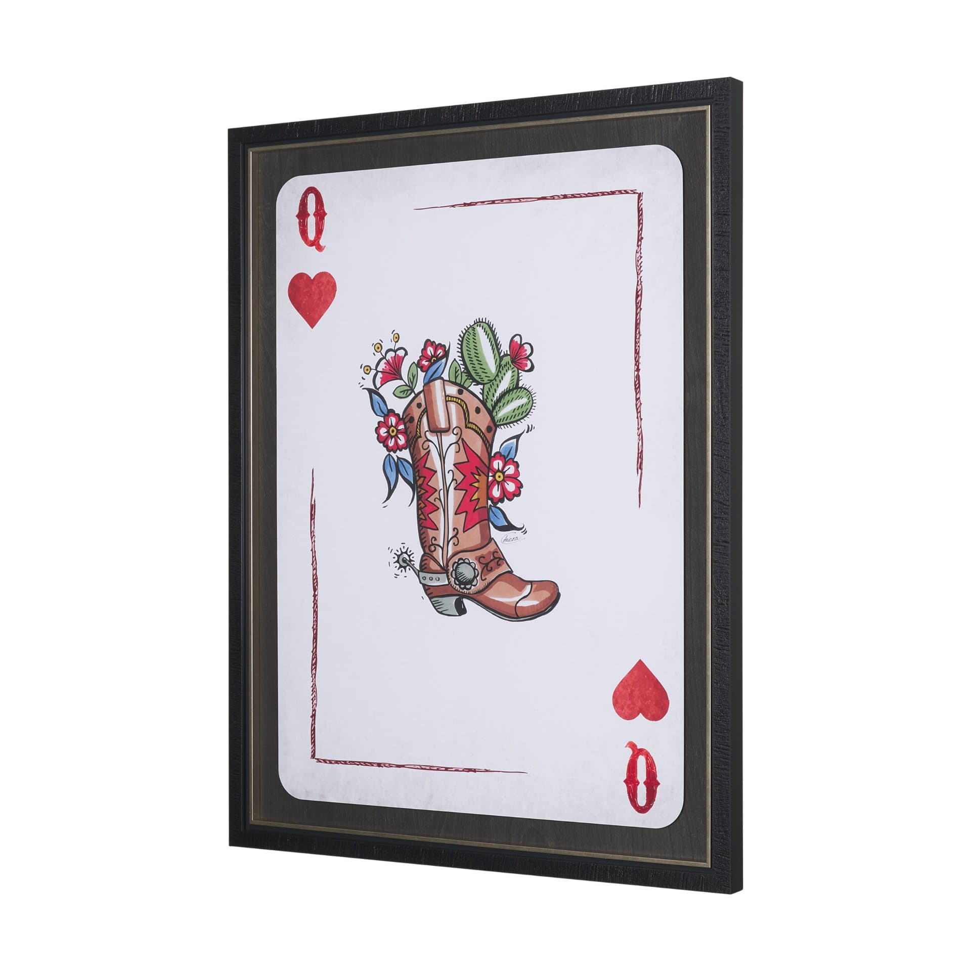 Wild West II by Mercana Studio Hand-Embellished Framed Artwork Matted under Glass — product photograph