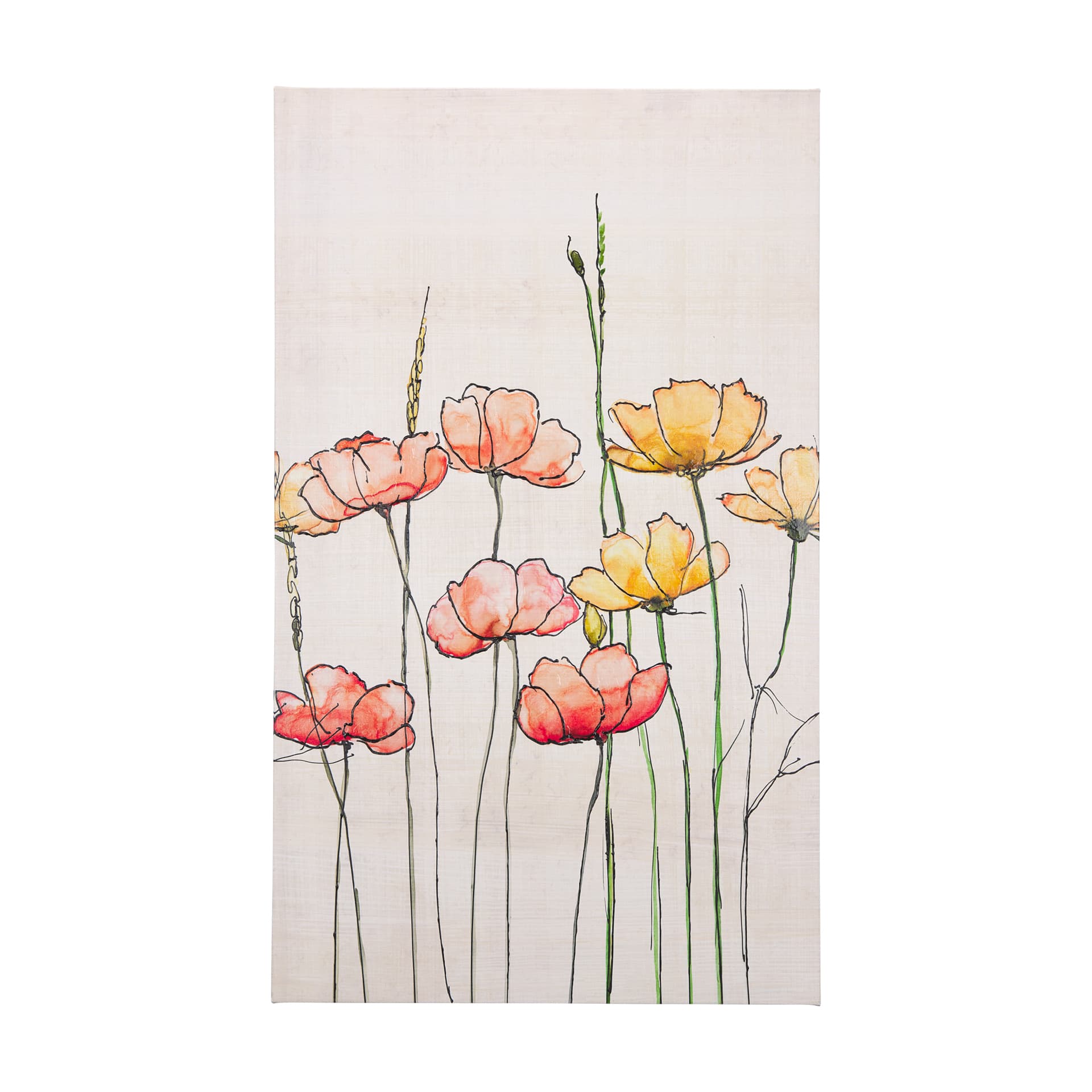 Meadow flowers by Mercana Studio a Hand Embellished Textured Canvas — product photograph