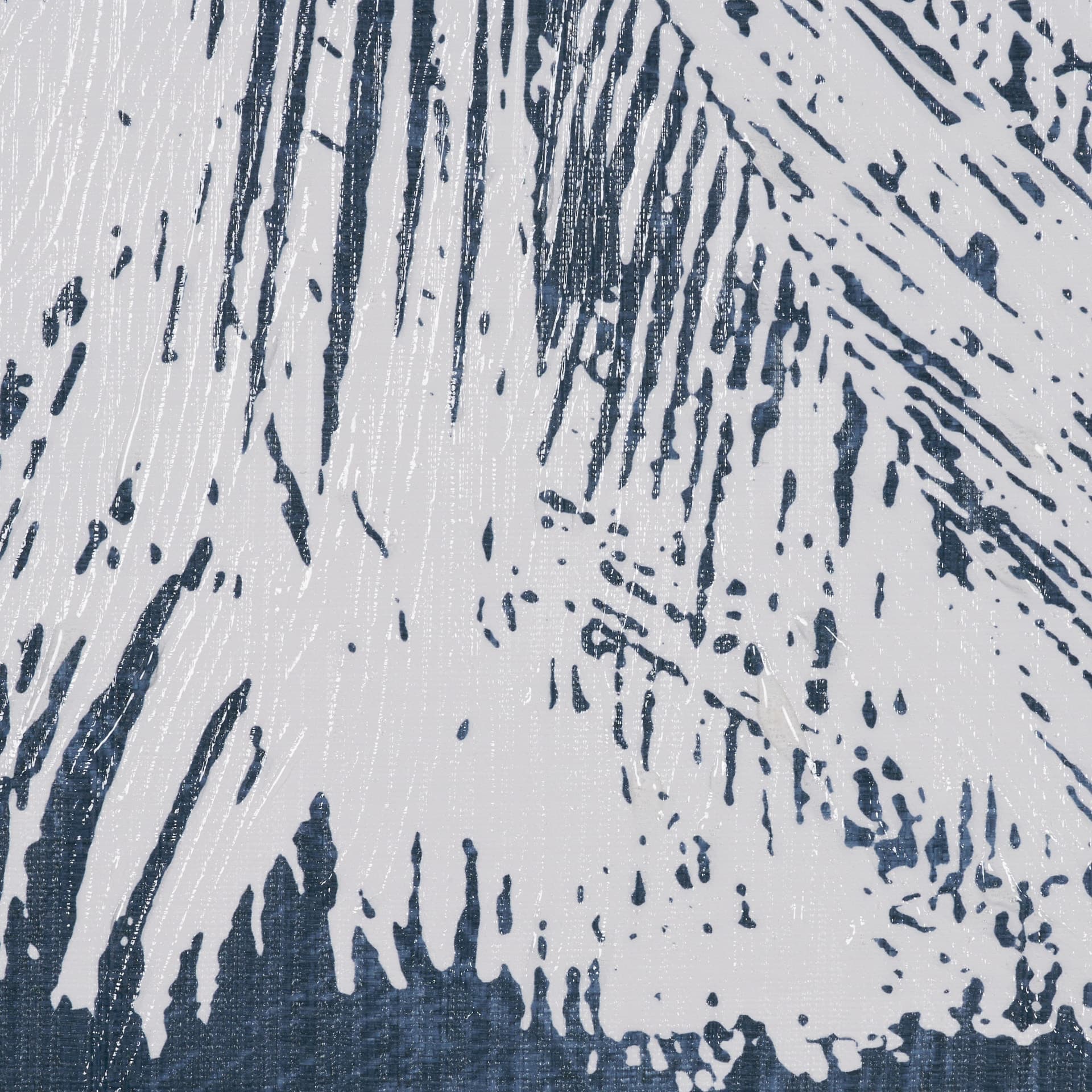 Palm Shadow II (Blue) by Mercana Studio Hand-Embellished Textured Framed Canvas Artwork — product photograph