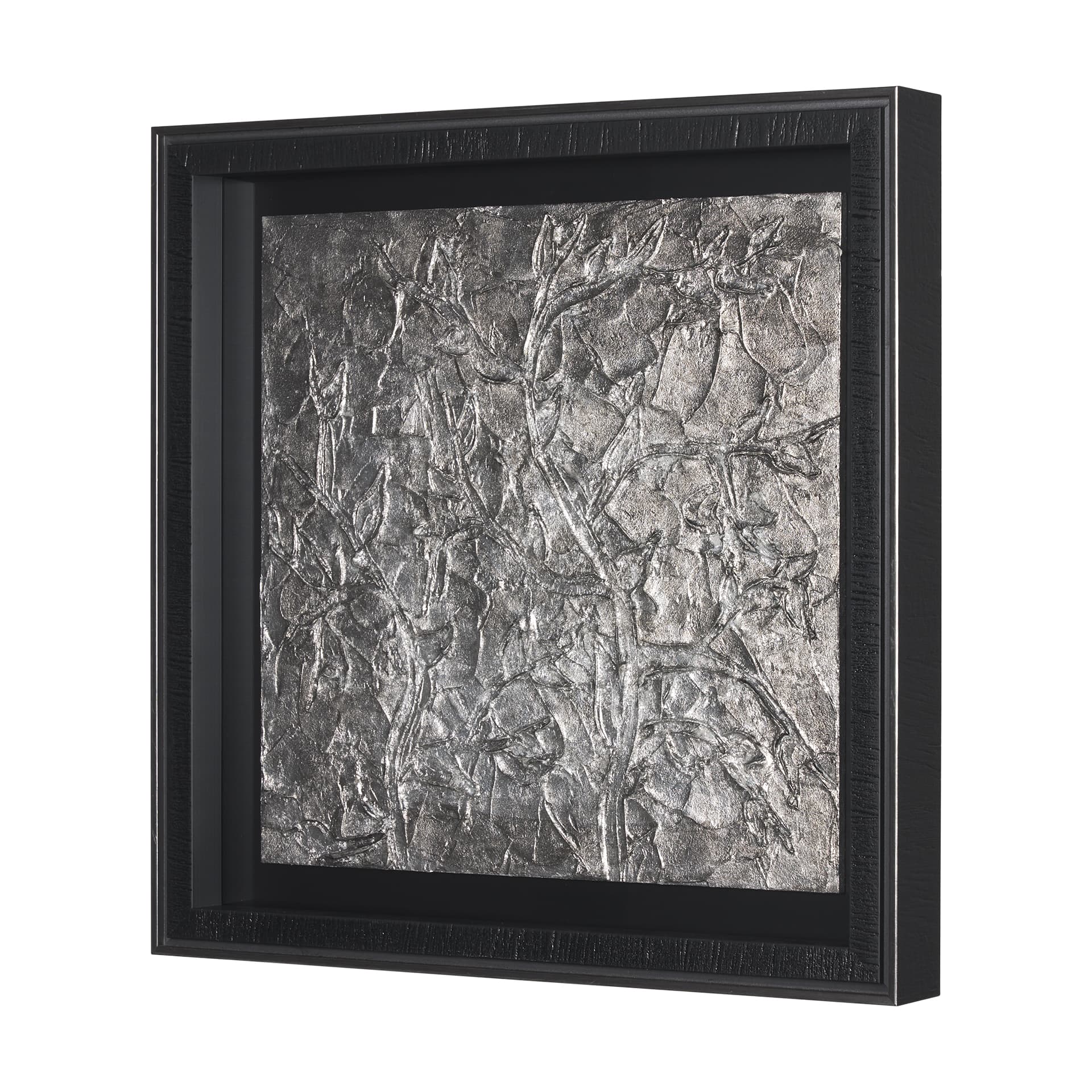 Pewter Leaves I by Morgan McLaren a Framed Art Print Matted under Glass — product photograph